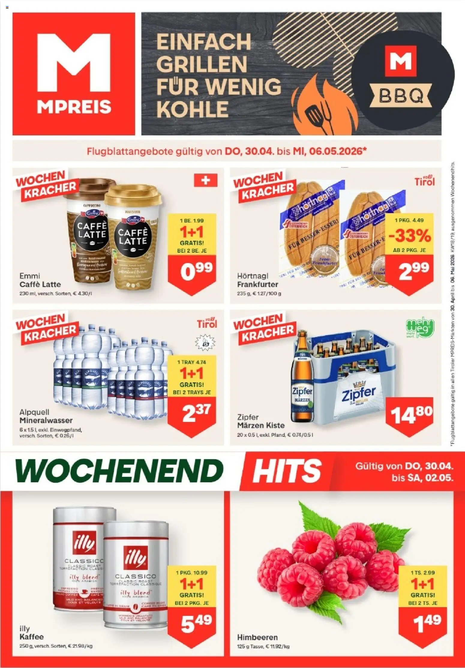 MPREIS Absam gültig ab 30.04.2026 | Seite: 1 | Produkte: Kaffee