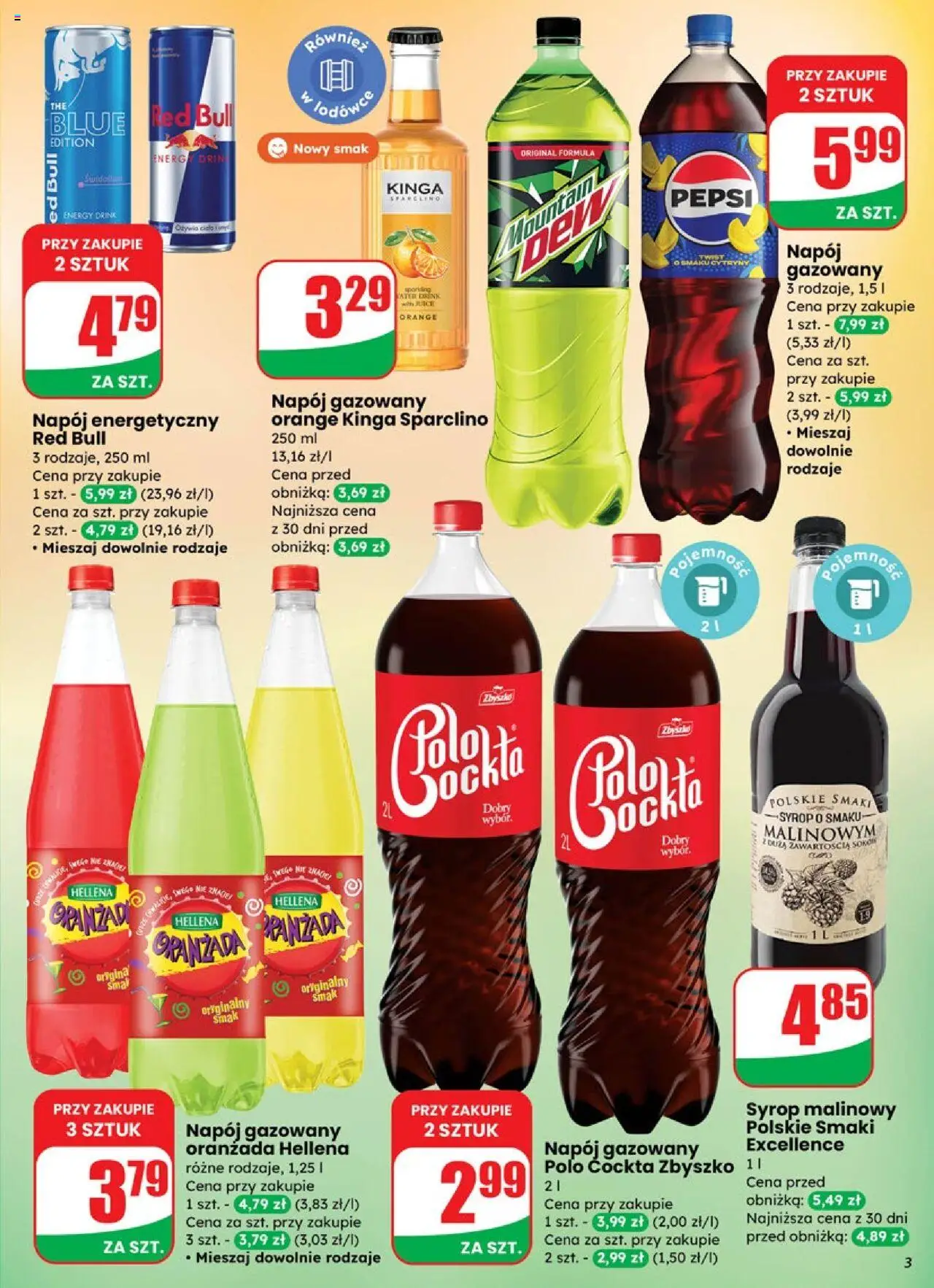 Dino Gazetka od 15.10.2025 | Strona: 3 | Produkty: Syrop, Syrop malinowy, Oranżada hellena, Cytryny