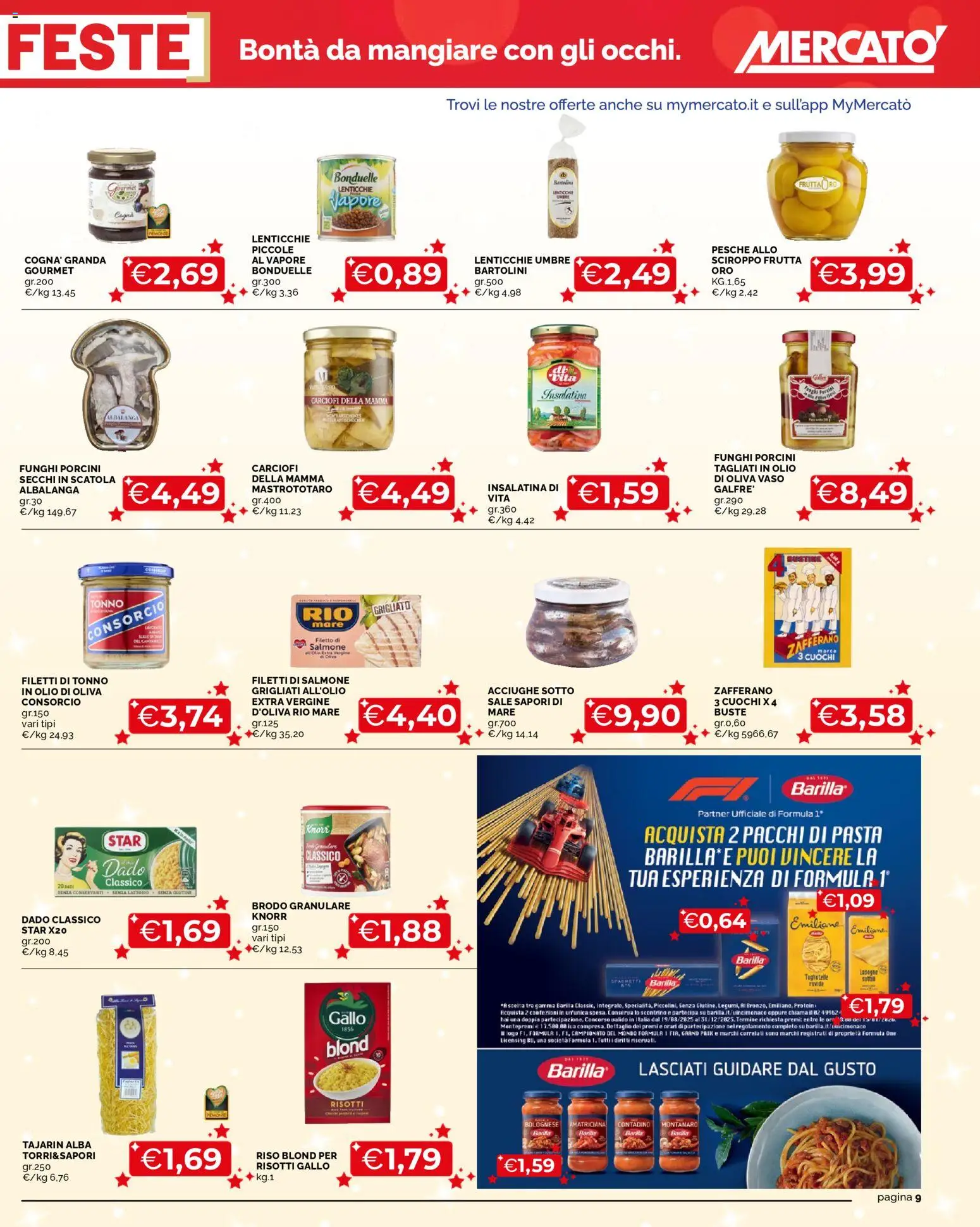 Volantino Mercatò del 15.12.2025 | Pagina: 9 | Prodotti: Riso, Funghi, Tonno, Olio di Oliva