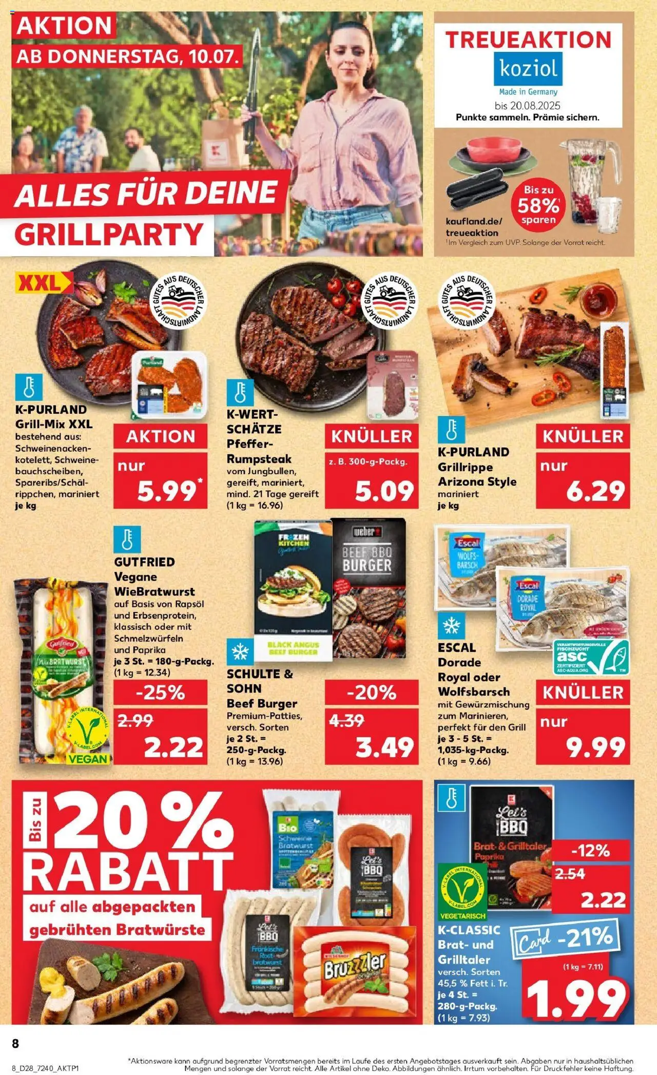 Kaufland prospekt Wetzlar	 - gültig ab dem 13.07.2025 | Seite: 23 | Produkte: Dorade, Rapsöl, Bratwurst, Pfeffer