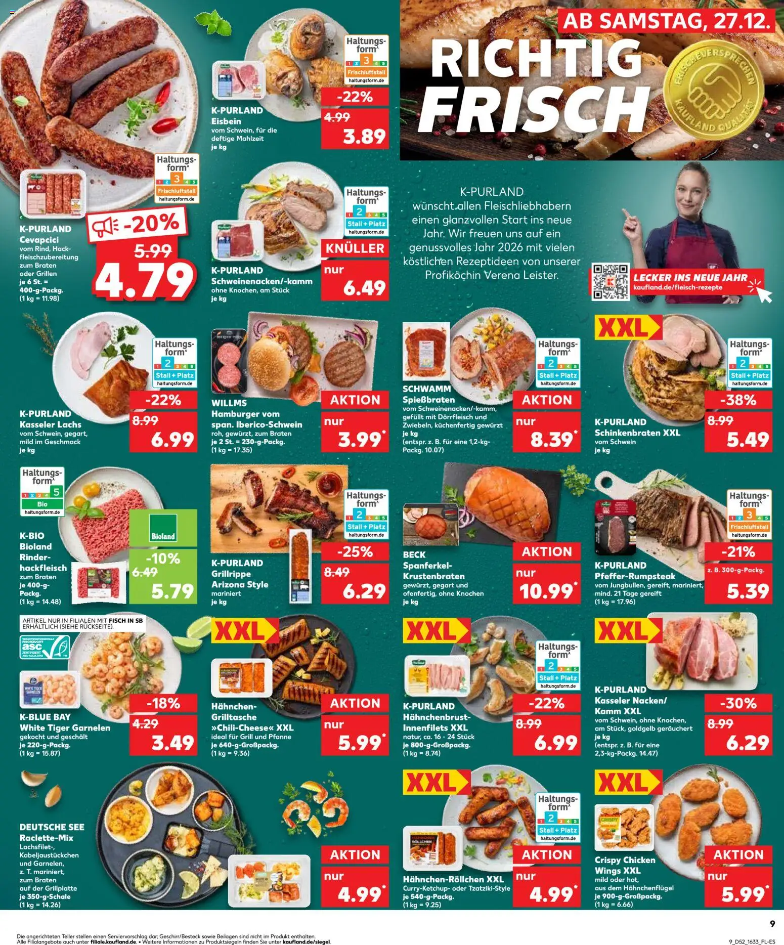 Kaufland prospekt Speyer	 – gültig ab 27.12.2025 | Seite: 9 | Produkte: Grill, Krustenbraten, Fisch, Hahnchenbrust
