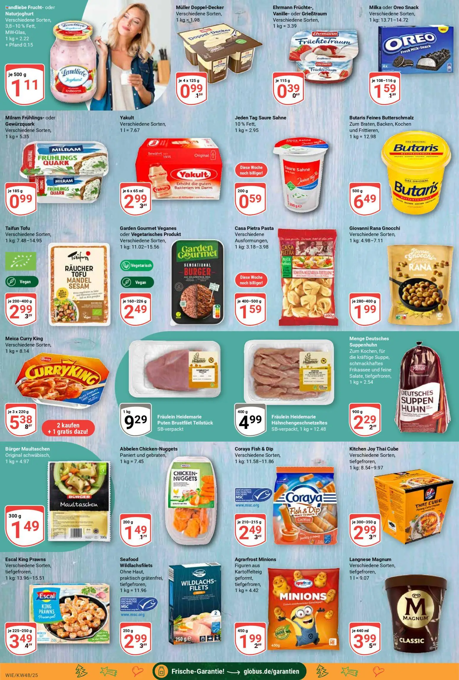 Globus prospekt Waghäusel-Wiesental	 – gültig ab 24.11.2025 | Seite: 11 | Produkte: Butterschmalz, Langnese, Milka, Sahne