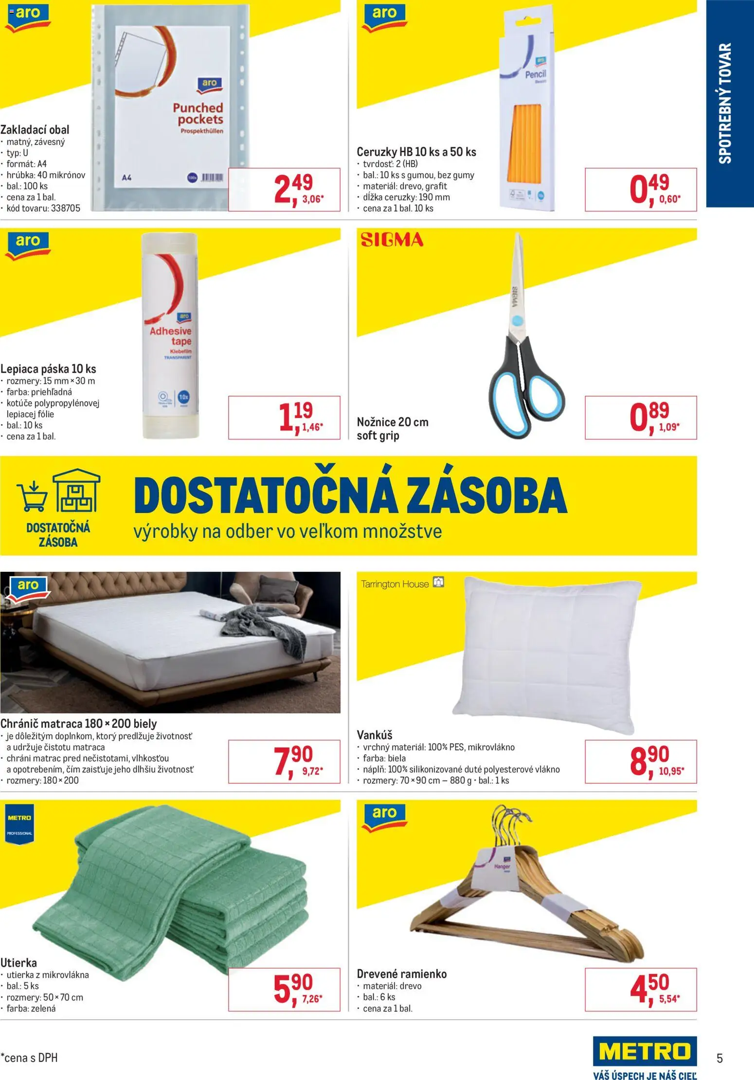 Nové Metro akcie – leták je platný od 02.01.2026 | Strana: 5 | Produkty: Matrac, Vankúš