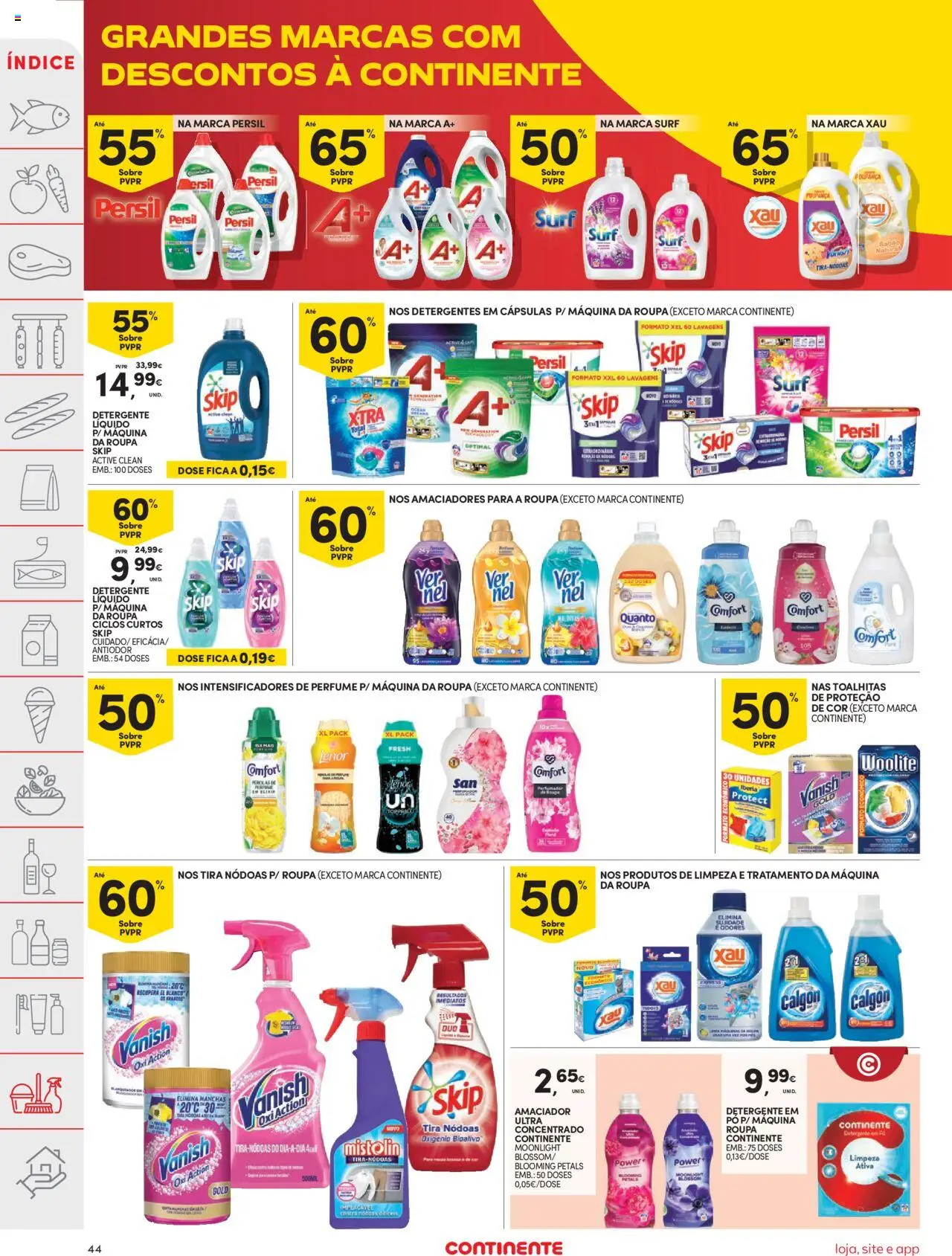 Continente folheto │ válido de 19.08.2025 | Página: 44 | Produtos: Perfume, Pó, Detergente, Persil