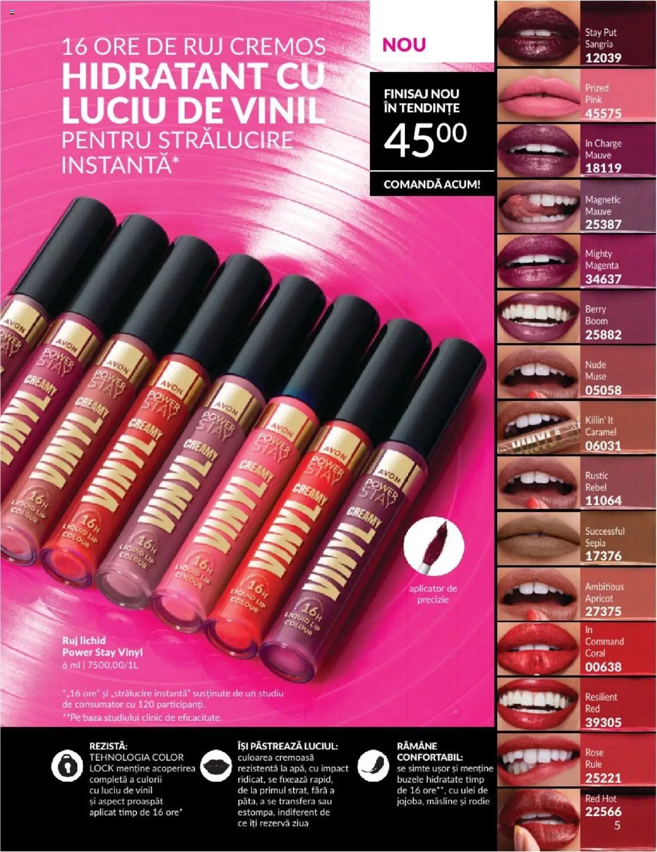 Catalog Avon - 08 2025 – valabil de la 01.08.2025 | Pagină: 5 | Produse: Măsline, Ruj, Peluş Köpek Yatağı, Ulei
