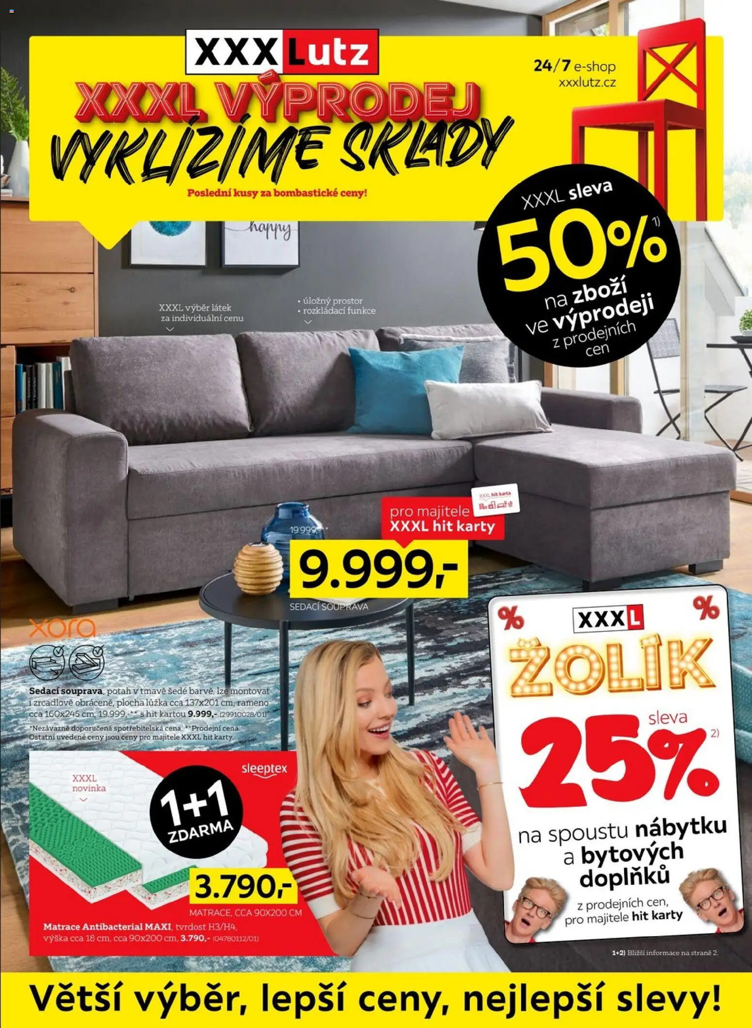 XXXLutz leták od 27.12.2025 | Strana: 1 | Produkty: Sedací souprava, Matrace, Karty