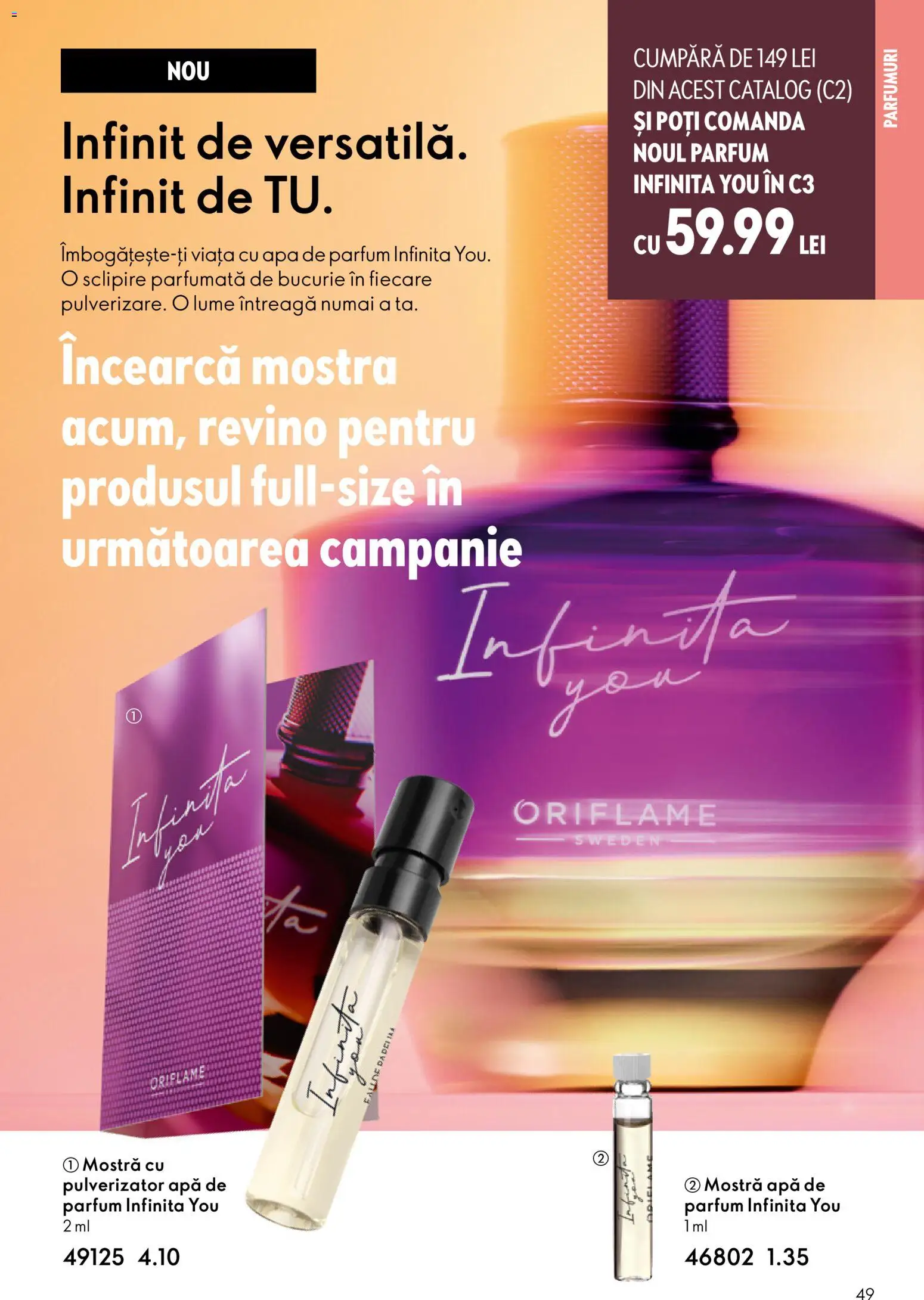 Noul catalog Oriflame – valabil de la 21.01.2026 | Pagină: 49 | Produse: Apă de parfum, Parfum, Apă