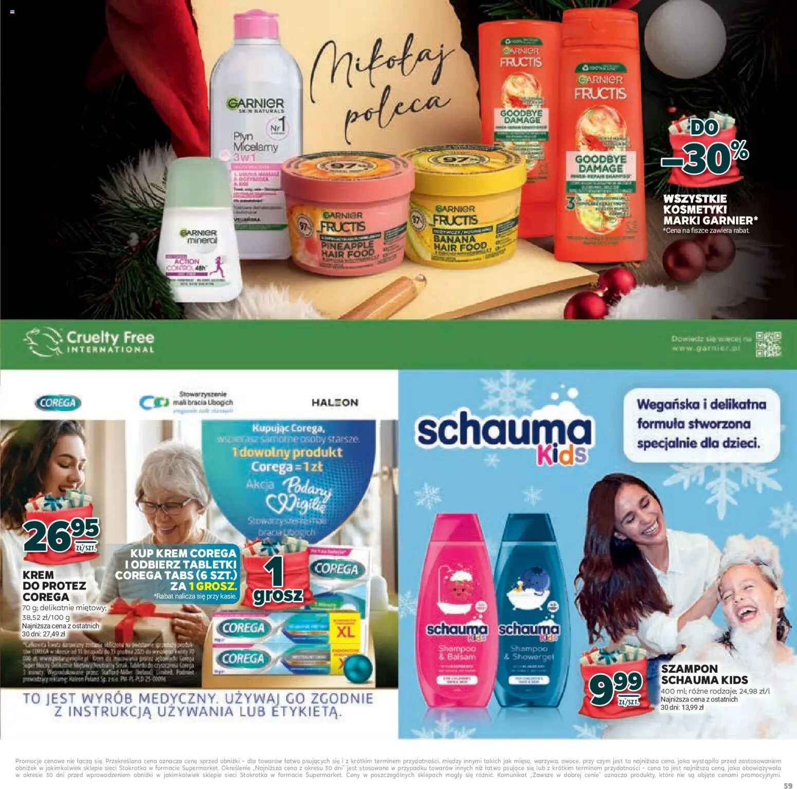 Stokrotka Gazetka - Mikołajki od 20.11.2025 | Strona: 59 | Produkty: Stokrotka, Kosmetyki, Szampon, Krem