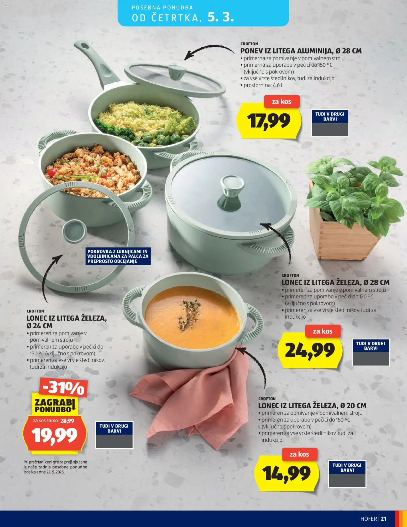 Novi Hofer katalog ponudbe – veljaven od 25.02.2026 | Stran: 21 | Izdelki: Kos