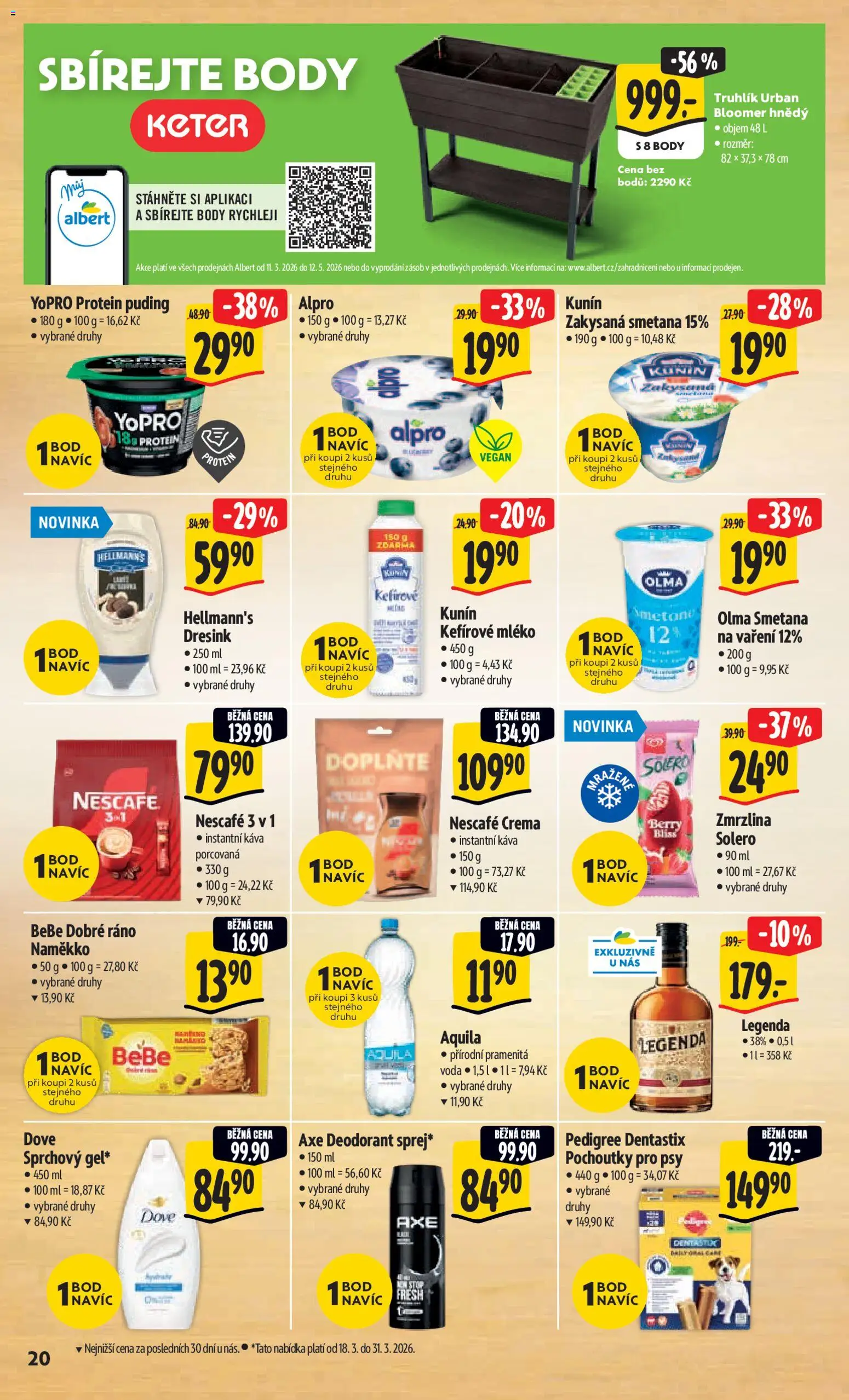 Albert leták - Hypermarket od 18.03.2026 | Strana: 28 | Produkty: Vegan, Pedigree, Body, Protein