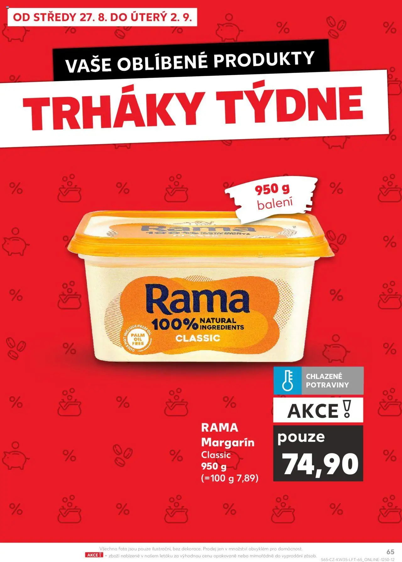 Kaufland leták - Chomutov od 27.08.2025 | Strana: 65 | Produkty: Rama, Potraviny, Margarín