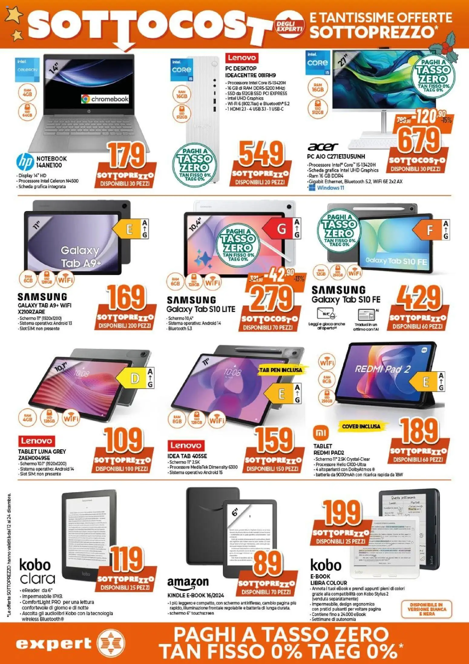 Volantino Expert del 12.12.2025 | Pagina: 7 | Prodotti: Notebook, Samsung Galaxy, PC, Samsung