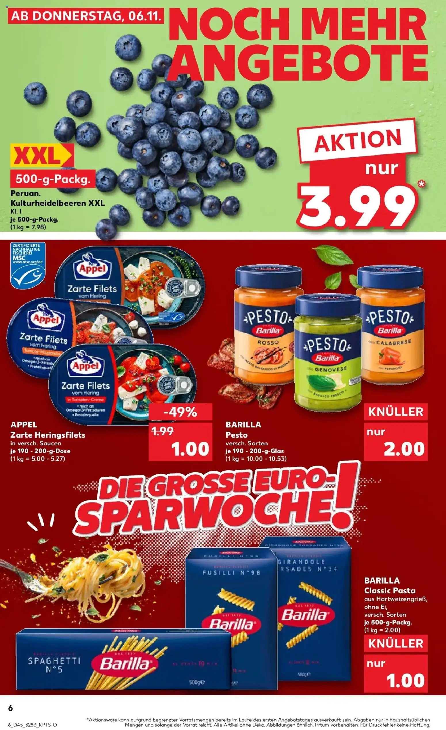 Kaufland prospekt Leipzig	 – gültig ab 10.11.2025 | Seite: 6 | Produkte: Barilla, Pasta