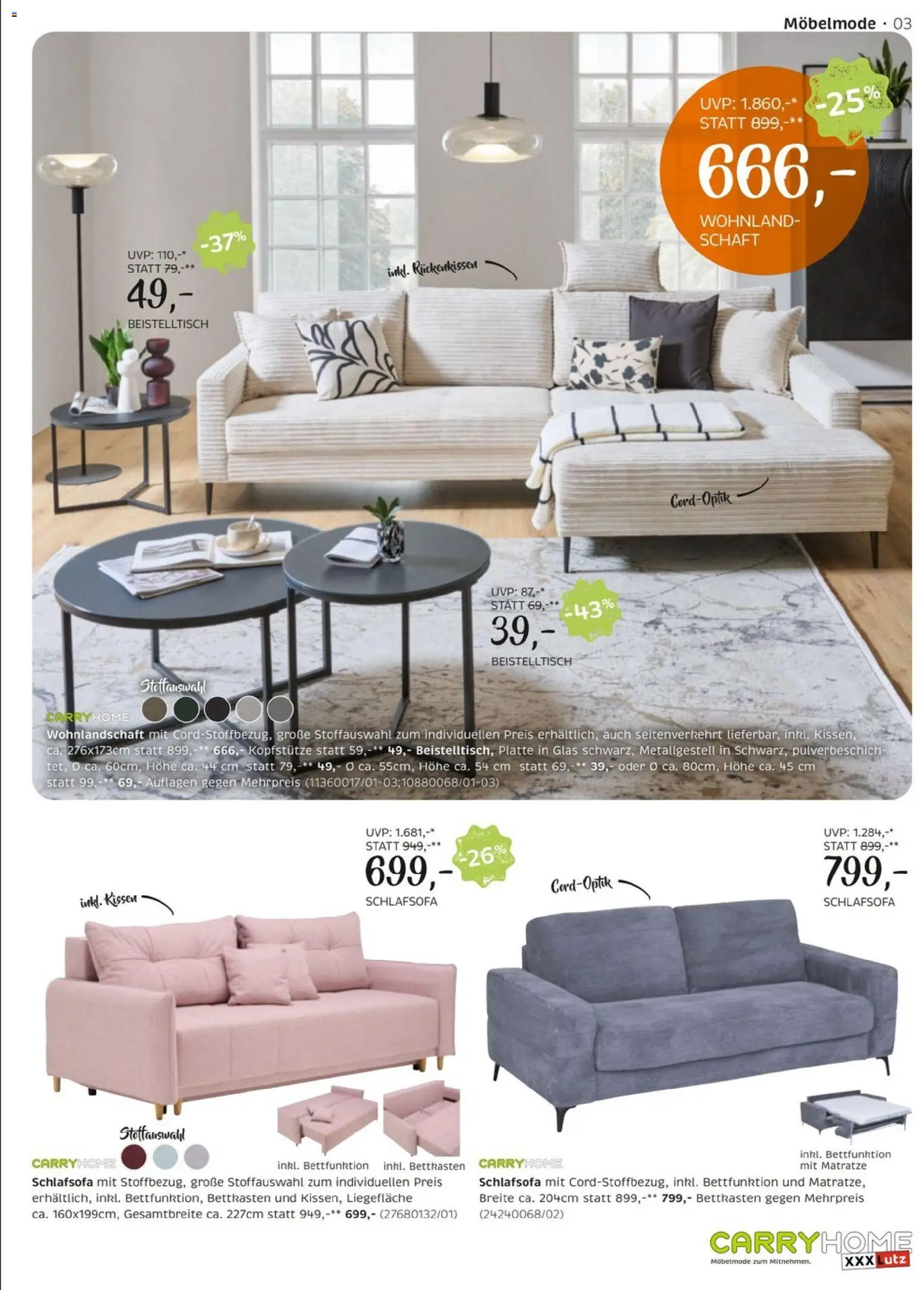 XXXLutz Carry Home gültig ab 18.11.2025 | Seite: 3 | Produkte: Matratze, Kissen