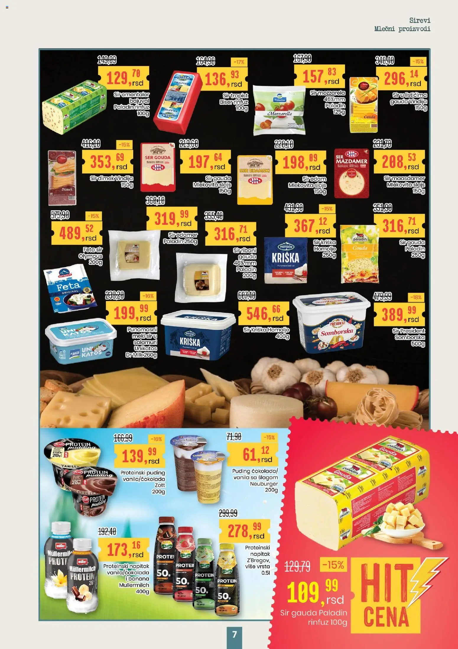 Aroma Market katalog - važi od 25.12.2025 | Strana: 7 | Proizvode: Banana, Feta sir, Puding, Mozzarella