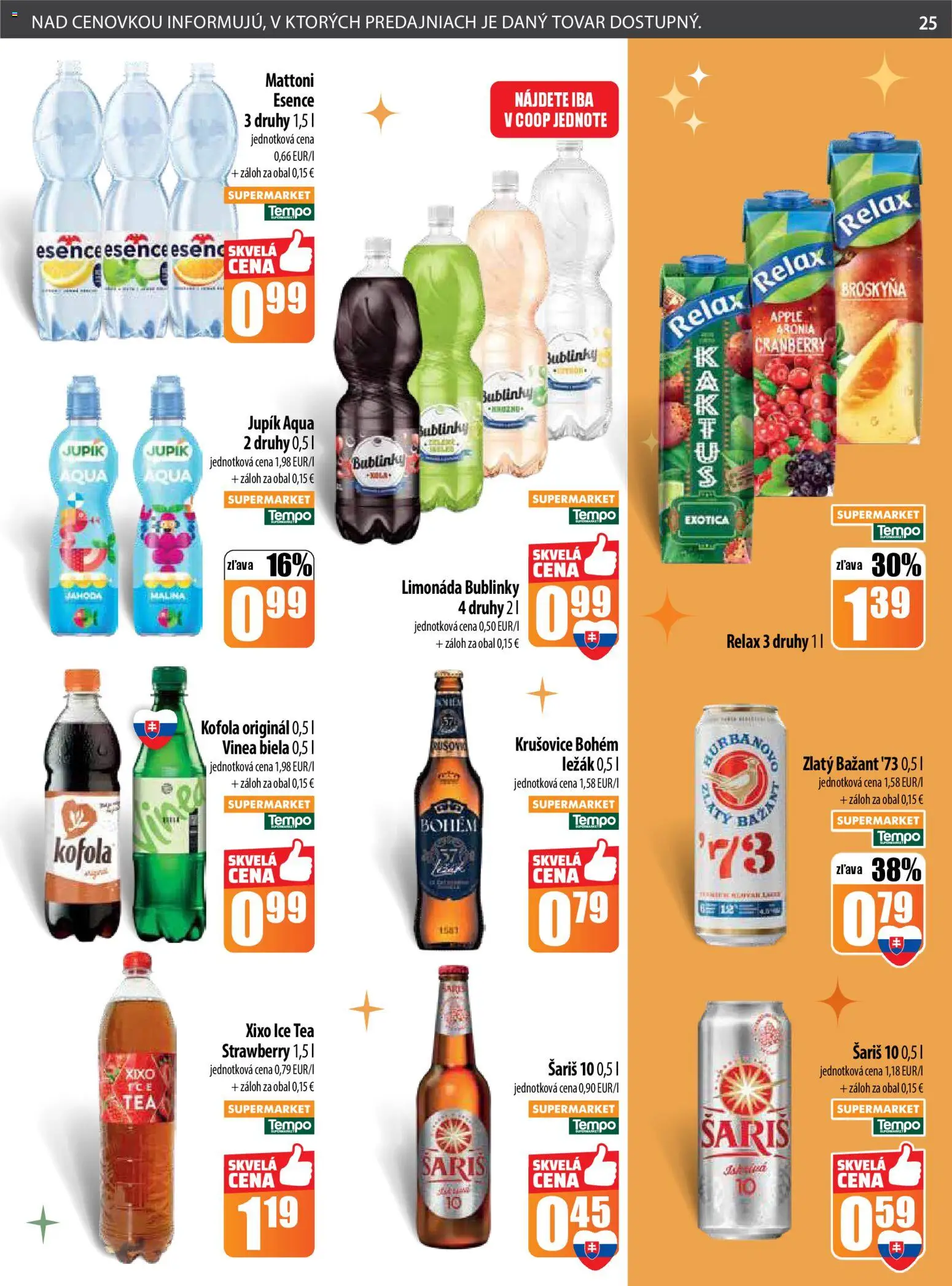 Nové COOP Jednota akcie – leták je platný od 18.12.2025 | Strana: 25 | Produkty: Apple, Kofola, Krušovice, Mattoni