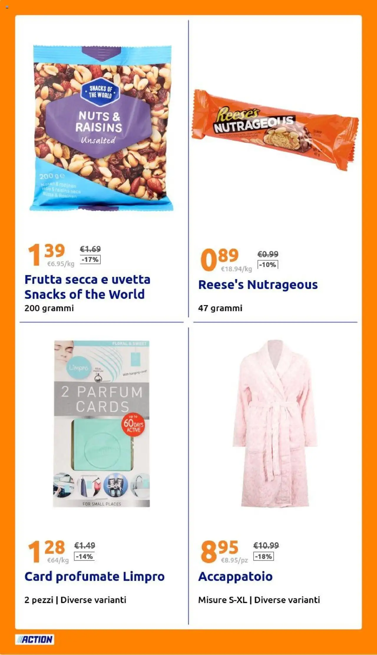 Volantino Action del 15.10.2025 | Pagina: 22 | Prodotti: Accappatoio, Frutta, The