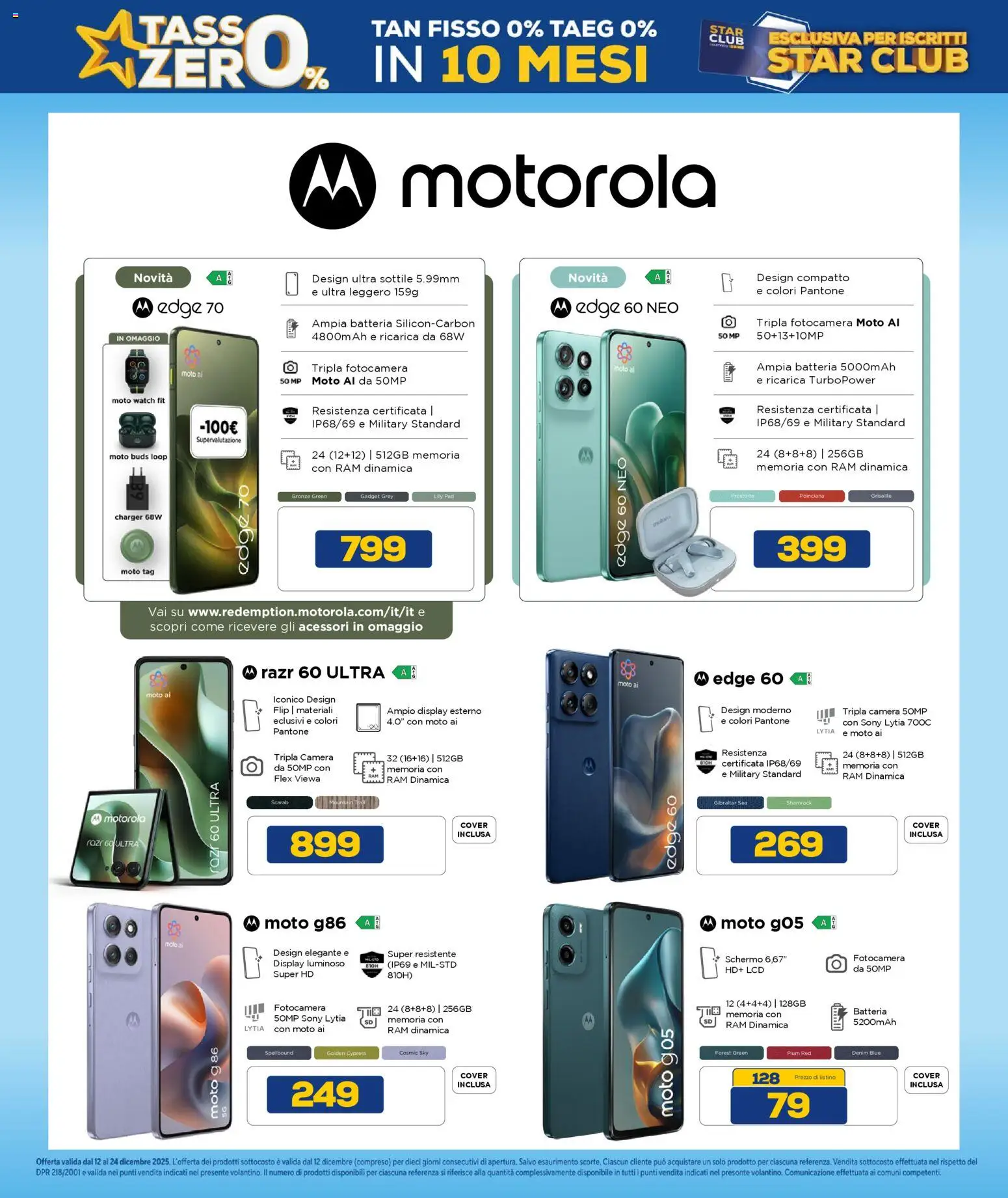 Volantino Euronics del 12.12.2025 | Pagina: 2 | Prodotti: Schermo, Fotocamera, Batteria