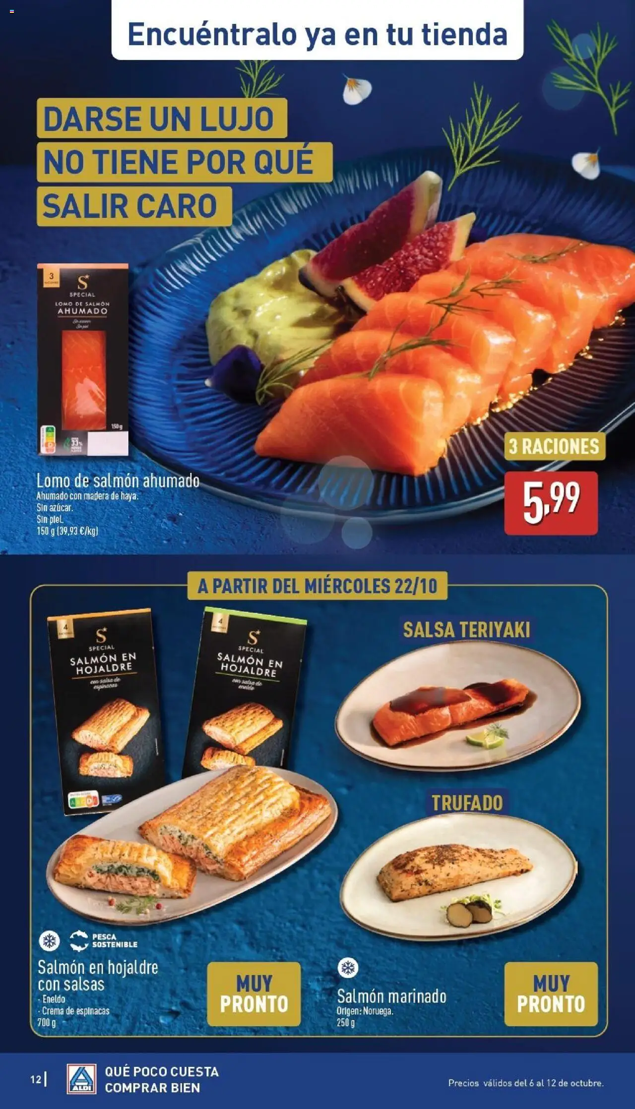 Aldi folleto Canarias │ válido desde el 06.10.2025 | Página: 12 | Productos: Πορσελάνη, Crema, Salmón ahumado