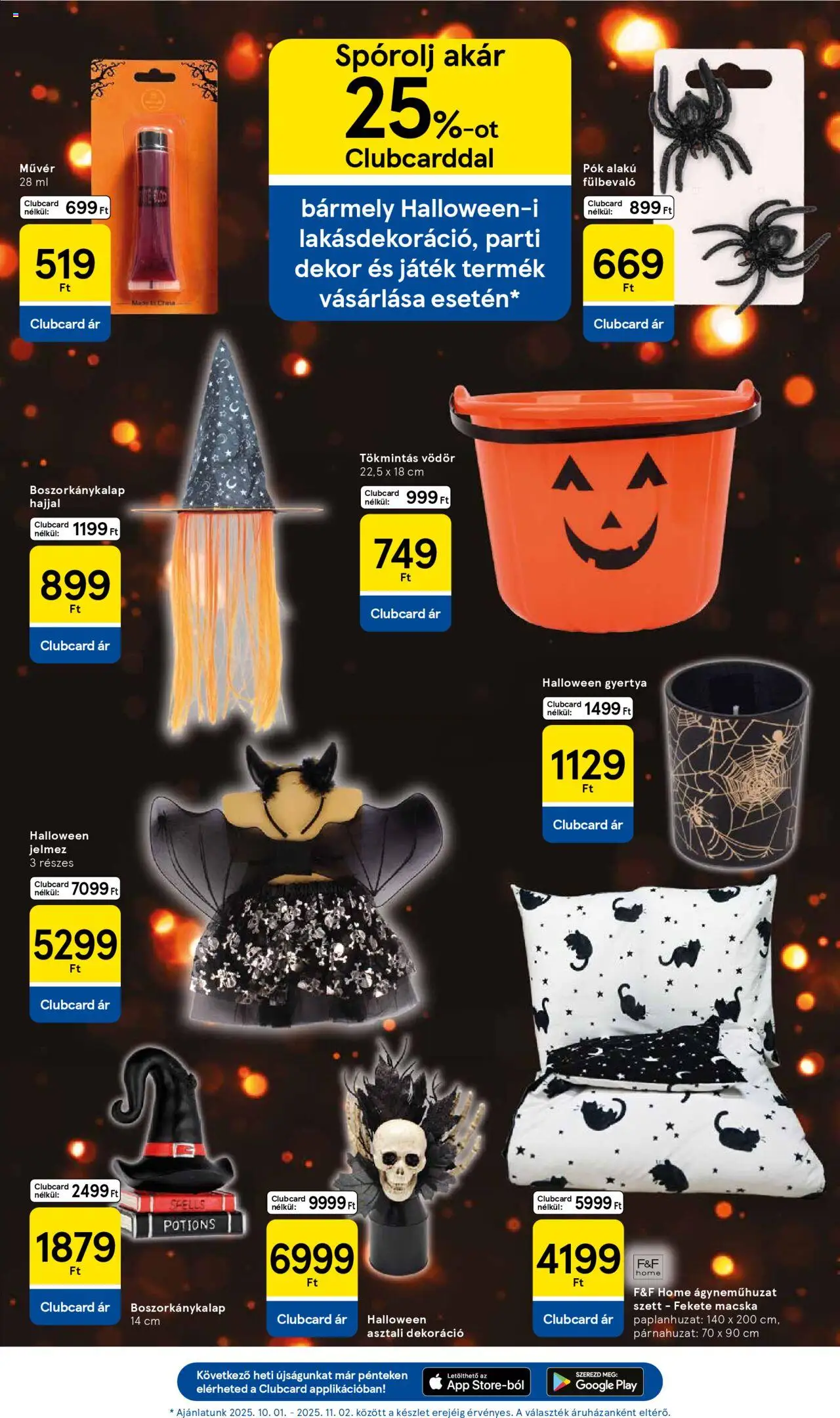 Tesco akciós ujság - amely érvényes a következő dátumtól: 16.10.2025 | Oldal: 13 | Termékek: Párnahuzat, Gyertya, Ágyneműhuzat, Dekoráció