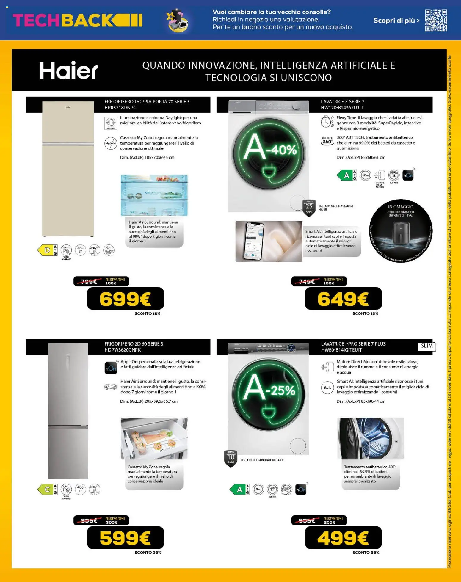 Volantino Euronics del 31.10.2025 | Pagina: 27 | Prodotti: Friggitrice ad aria, Lavatrice, Frigorifero, Friggitrice