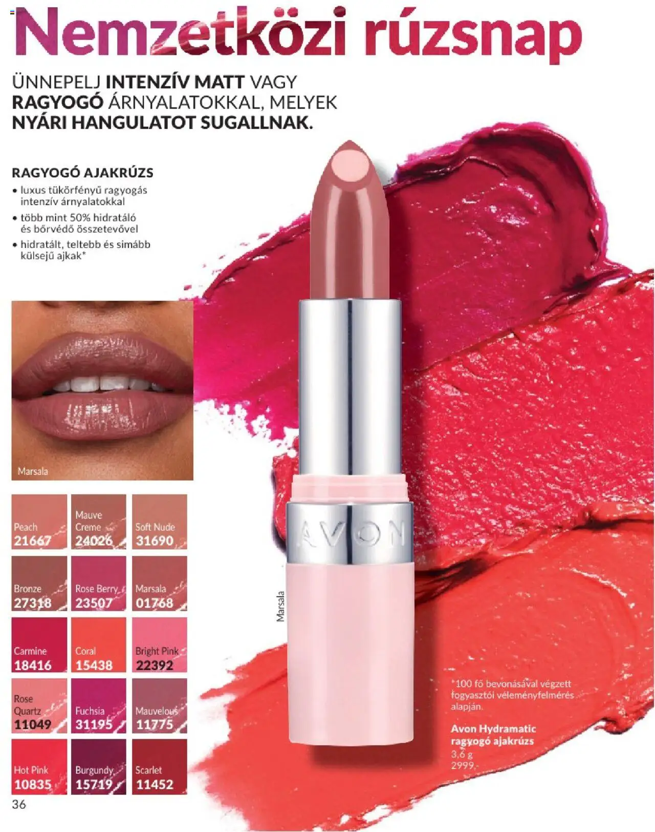 Avon akciós ujság - amely érvényes a következő dátumtól: 01.07.2025 | Oldal: 36 | Termékek: Ajakrúzs