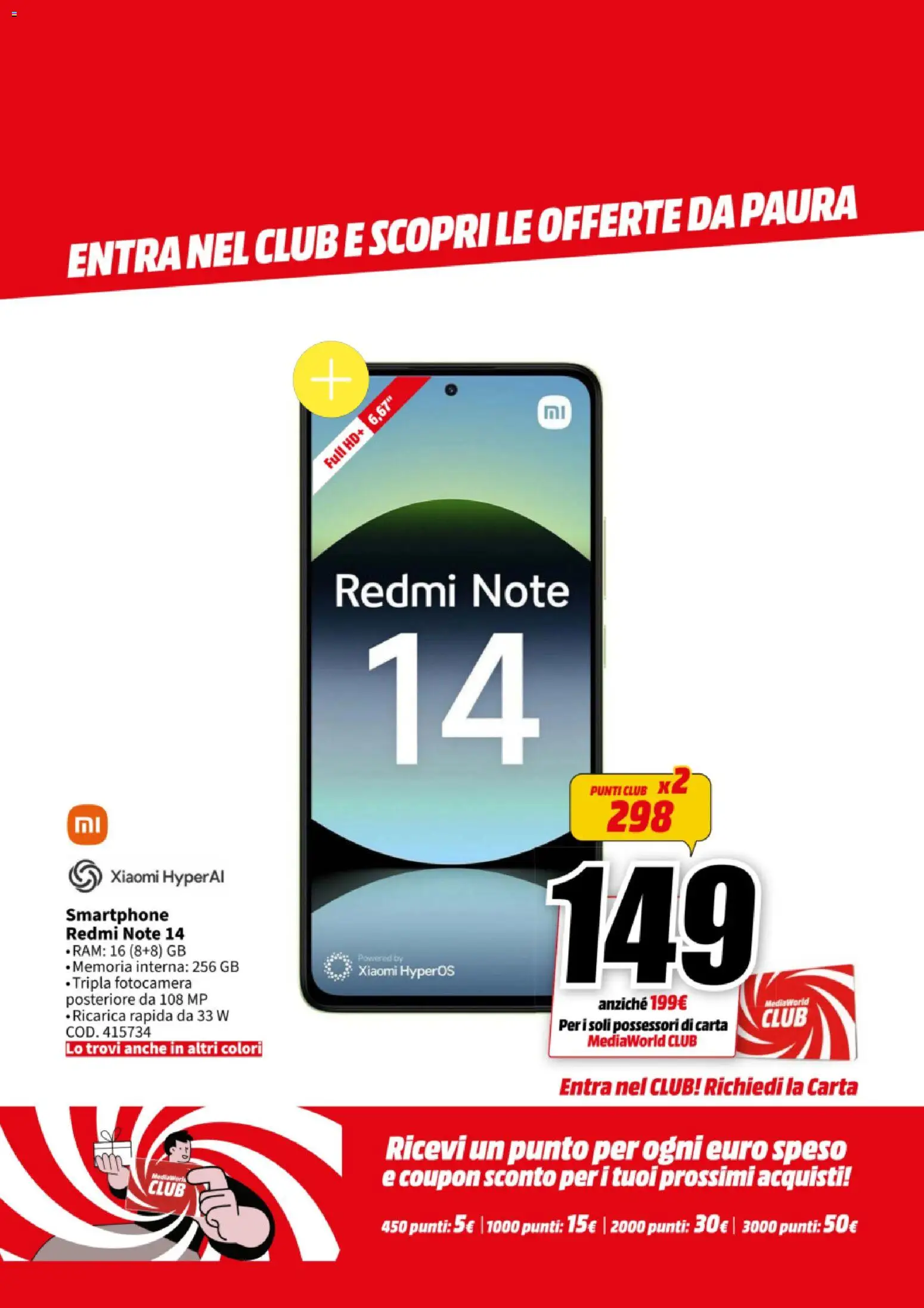 Volantino Media World del 27.10.2025 | Pagina: 8 | Prodotti: Xiaomi, Smartphone, Fotocamera