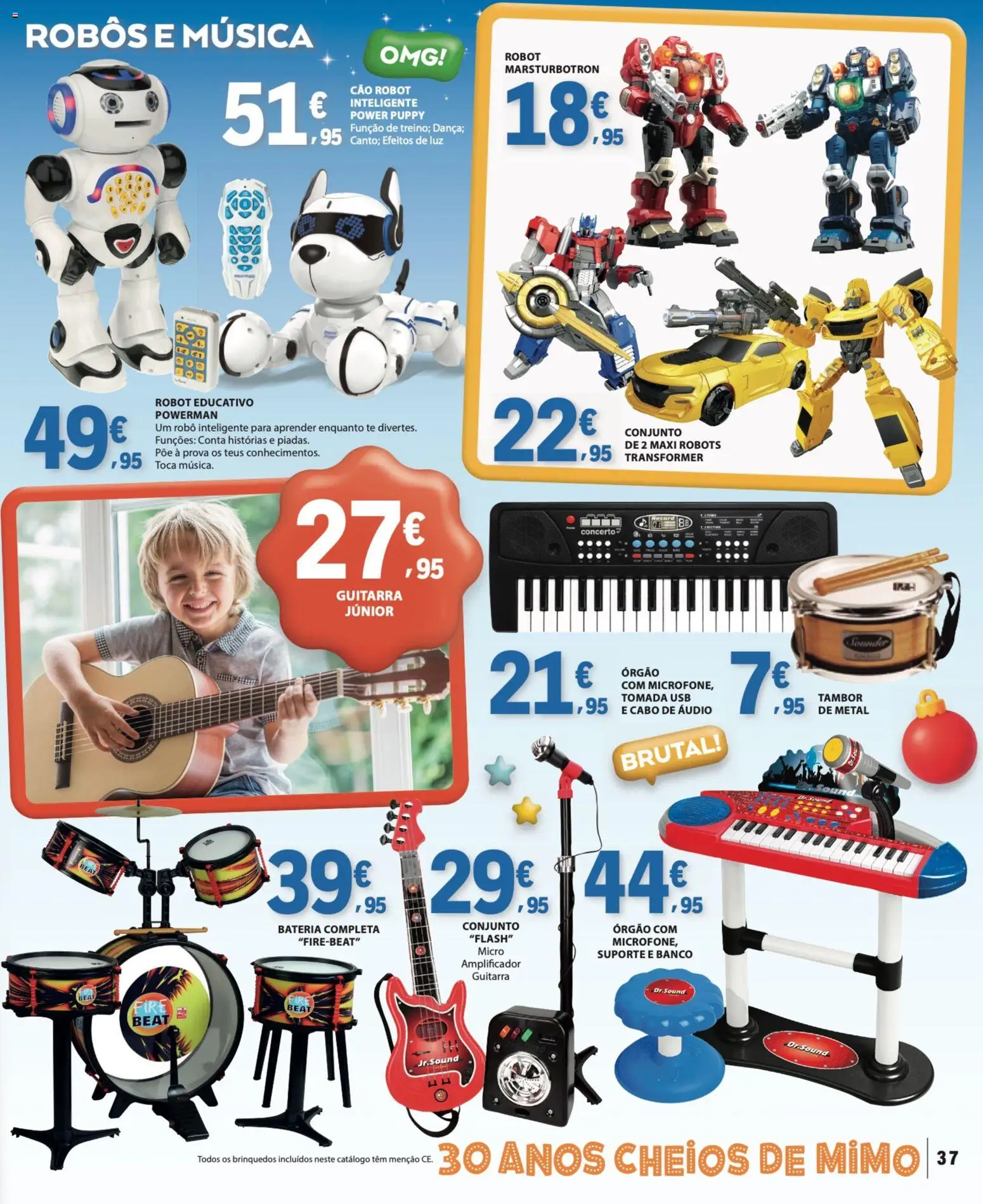 E.Leclerc Brinquedos de Natal │ válido de 11.11.2025 | Página: 37 | Produtos: Cabo, Robô, Banco, Tomada