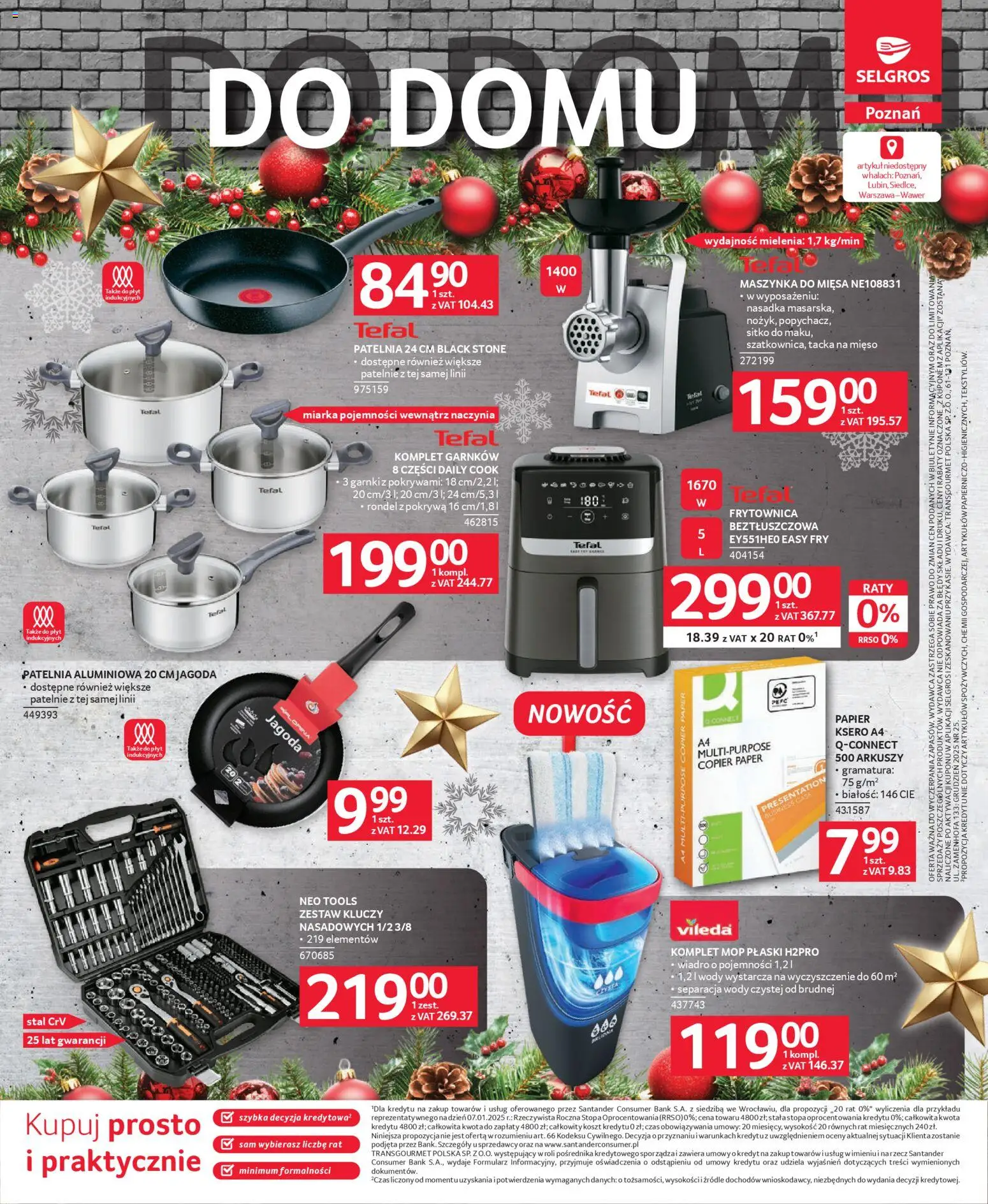 Selgros cash&carry Gazetka - Poznań 2.0 smakuje lepiej! od 04.12.2025 | Strona: 7 | Produkty: Mięso, Zestaw kluczy nasadowych, Papier ksero, Tefal