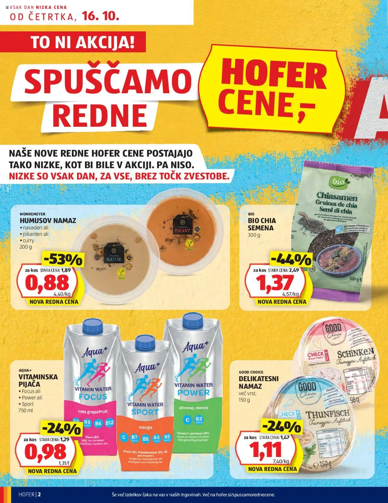 Novi Hofer katalog ponudbe – veljaven od 16.10.2025 | Stran: 2 | Izdelki: Namaz, Kos, Mango
