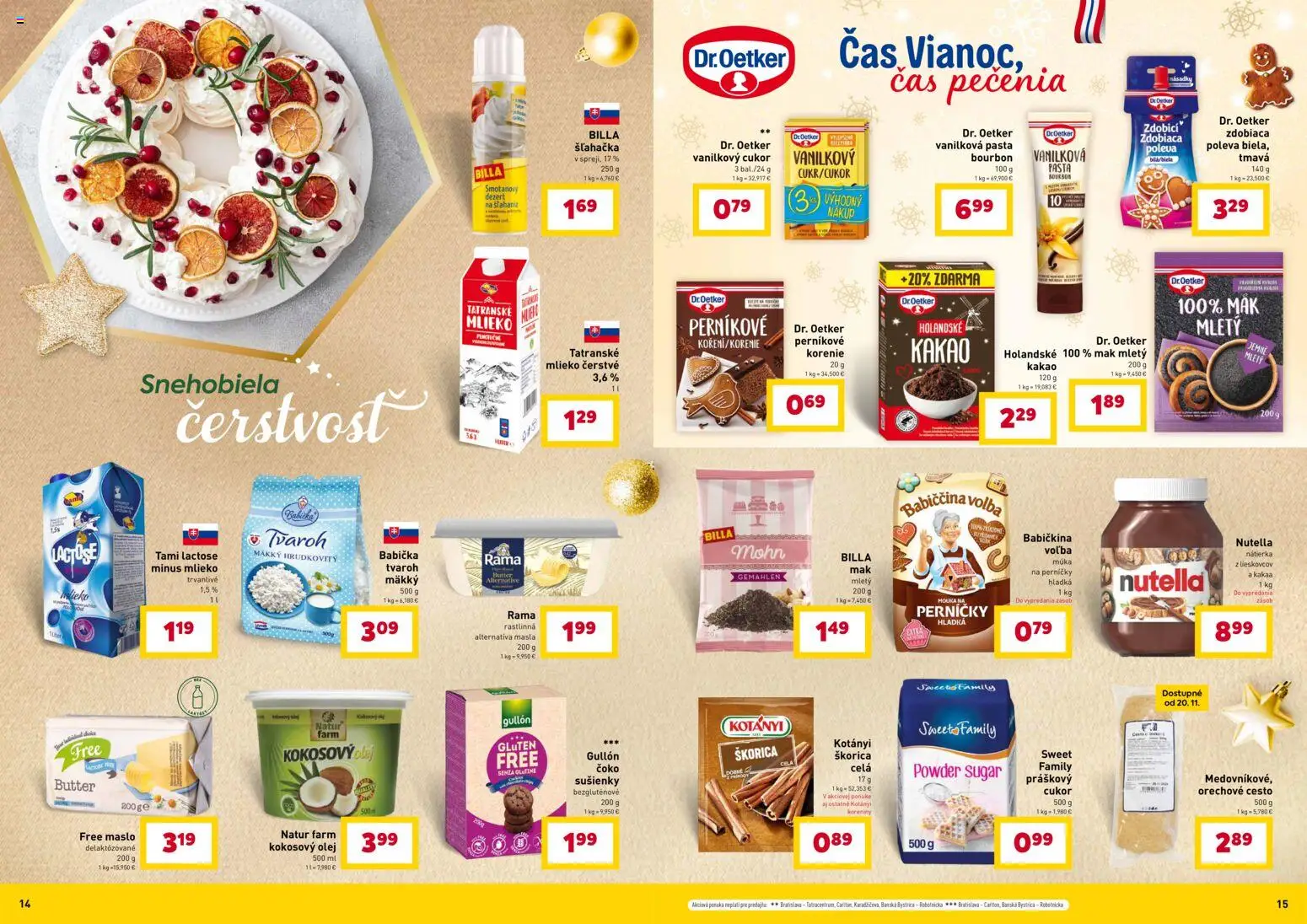 Nové Billa akcie – leták je platný od 12.11.2025 | Strana: 8 | Produkty: Maslo, Mlieko, Olej, Šľahačka