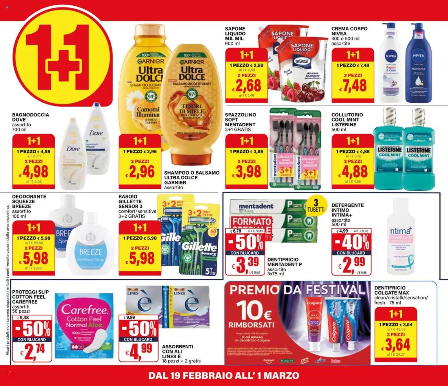 Volantino Il Gigante del 19.02.2026 | Pagina: 4 | Prodotti: Shampoo, Spazzolino, Slip, Miele