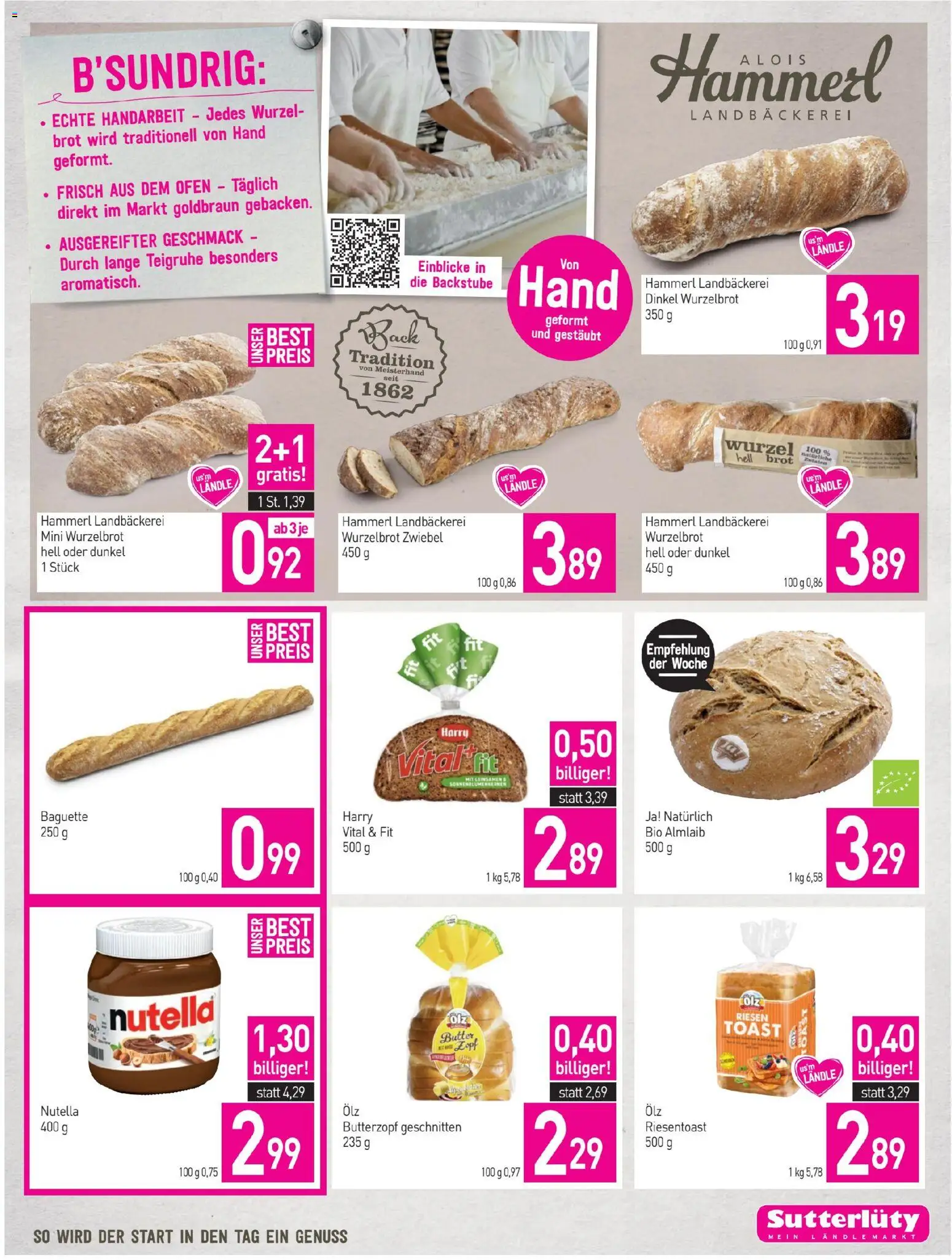 Sutterlüty Flugblatt gültig ab 27.11.2025 | Seite: 5 | Produkte: Jääkaappipakastin, Ofen, Butter, Brot