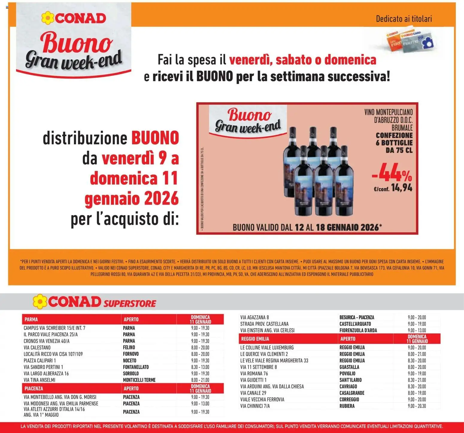Volantino Conad del 07.01.2026 | Pagina: 15 | Prodotti: Vino