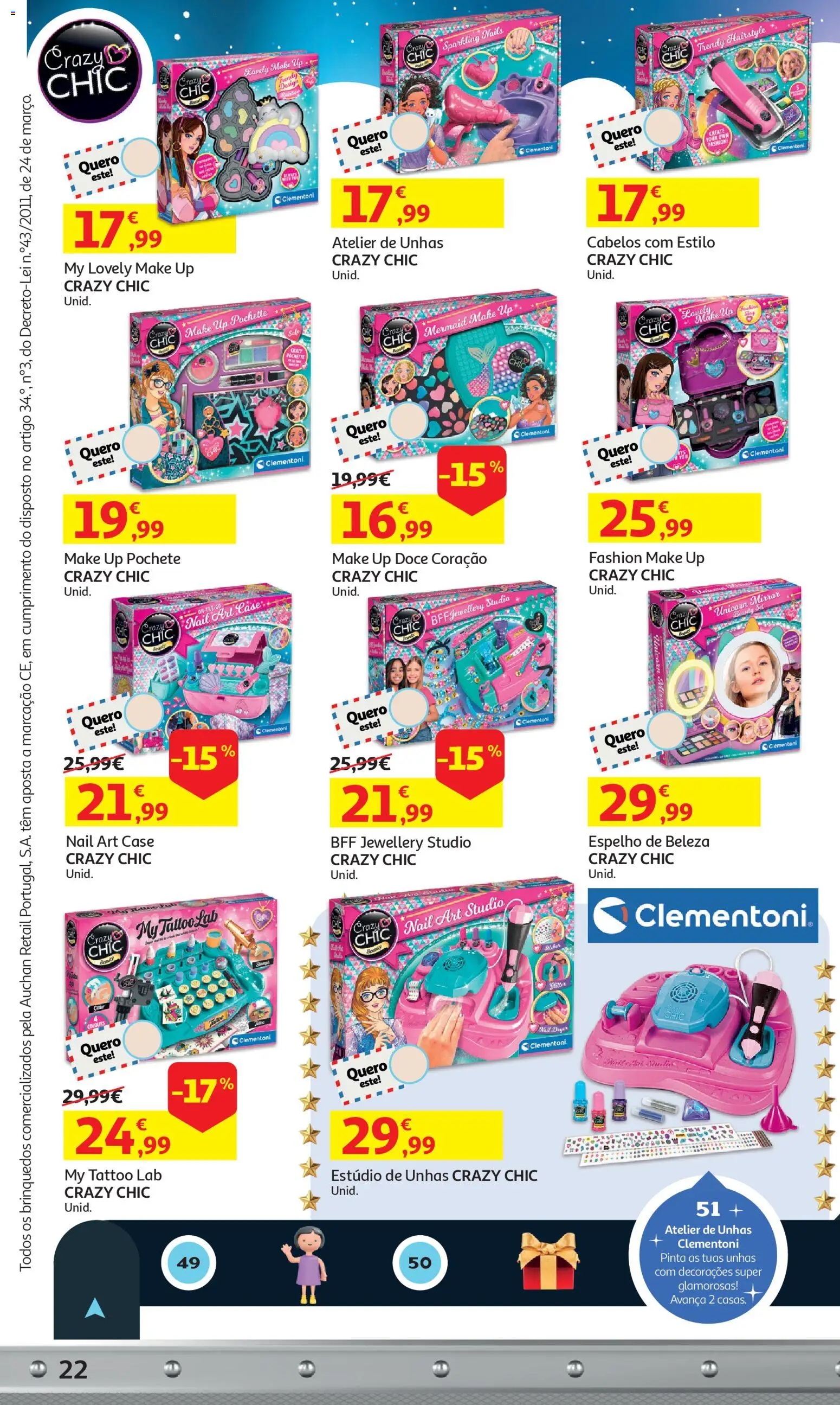 Auchan - A grande fábrica de Natal │ válido de 05.11.2025 | Página: 22 | Produtos: Pochete, Espelho