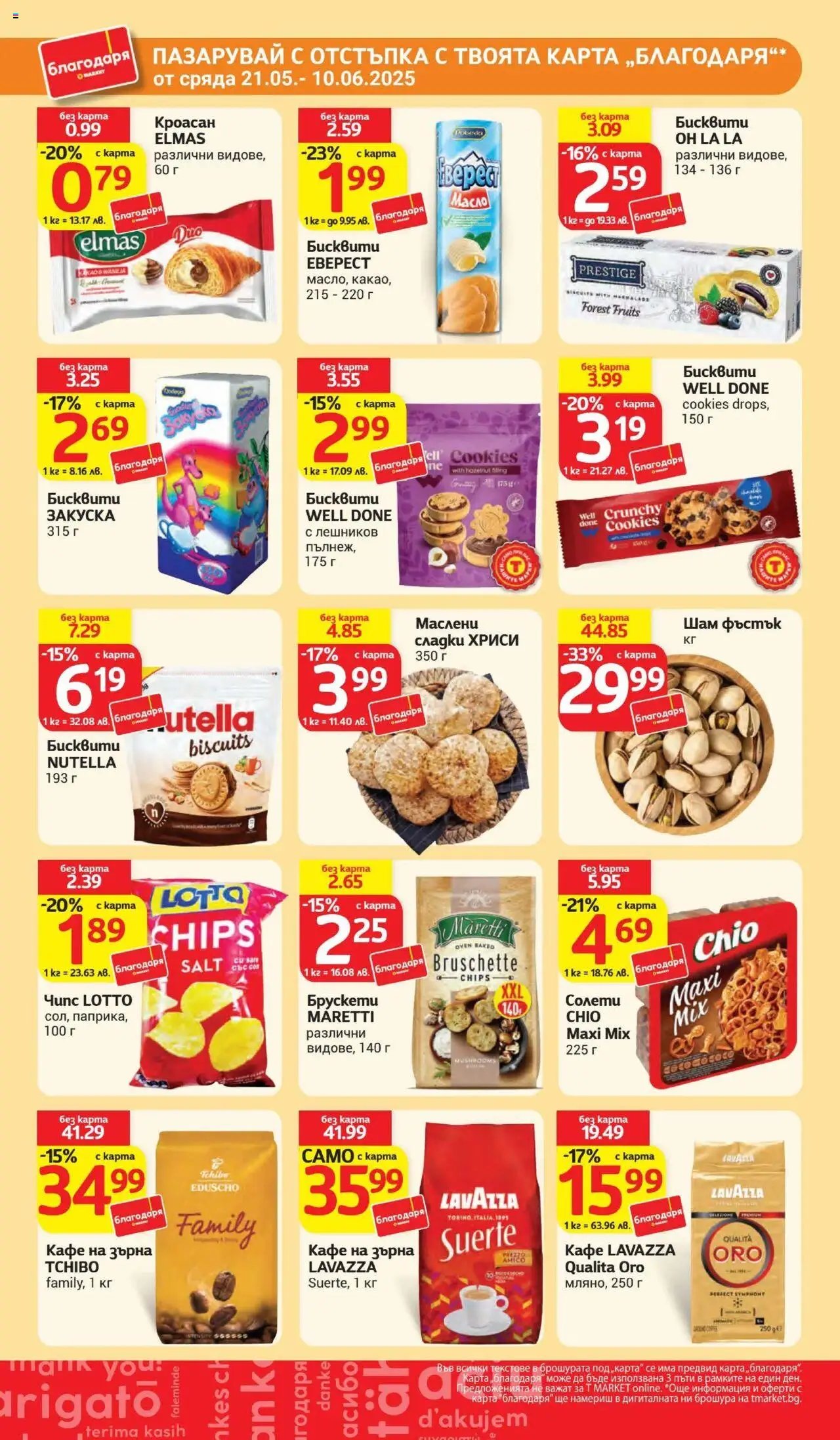  | Страница: 30 | Продукти: Чипс, Кафе, Кроасан, Бисквити