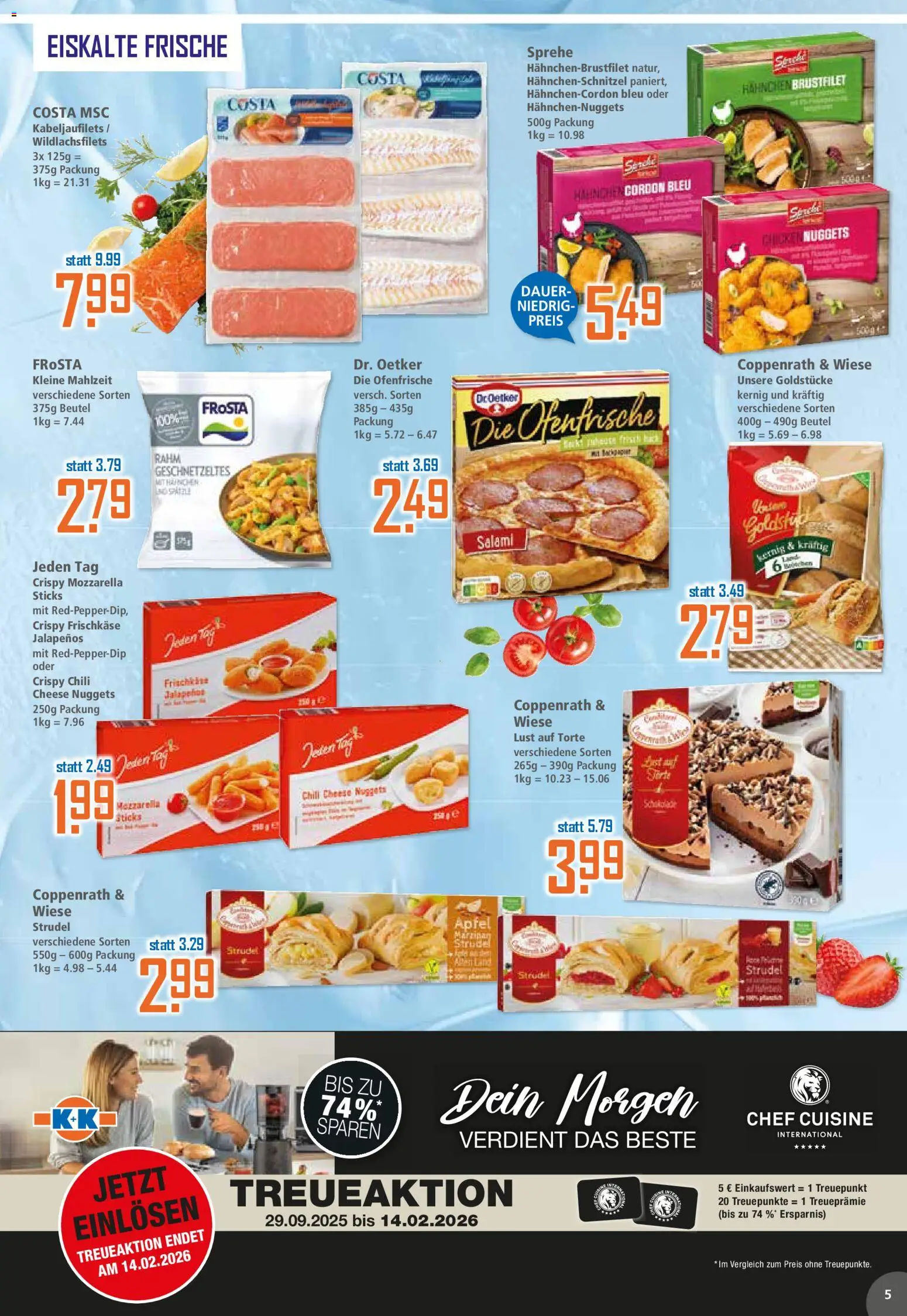 Klaas & Kock Prospekt 	 – gültig ab 26.01.2026 | Seite: 5 | Produkte: Mozzarella, Äpfel, Frosta, Chili