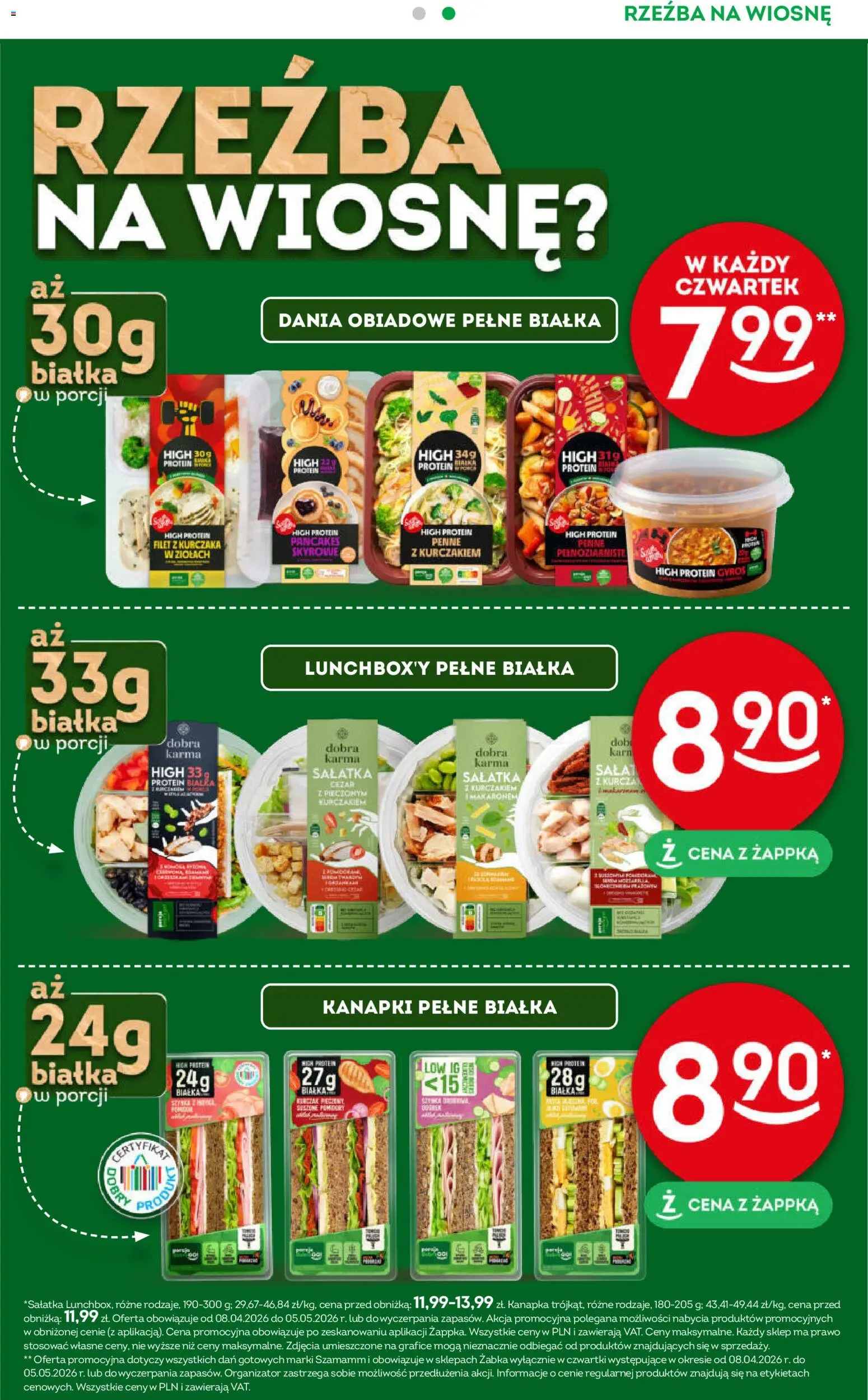 Żabka gazetka od 08.04.2026 | Strona: 7 | Produkty: Kurczak, Penne, Filet z kurczaka, Pomidory