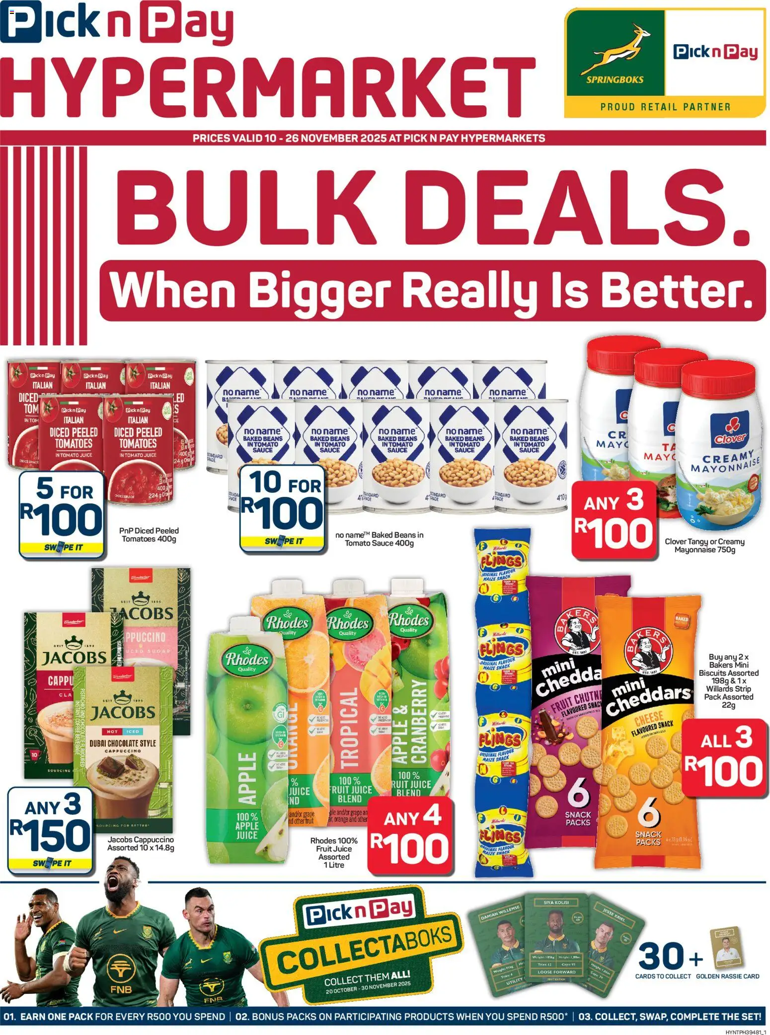 New Pick n Pay catalogue – valid from 10.11.2025 | Page: 1 | Products: Beans, Utility, Chocolate, Sauce