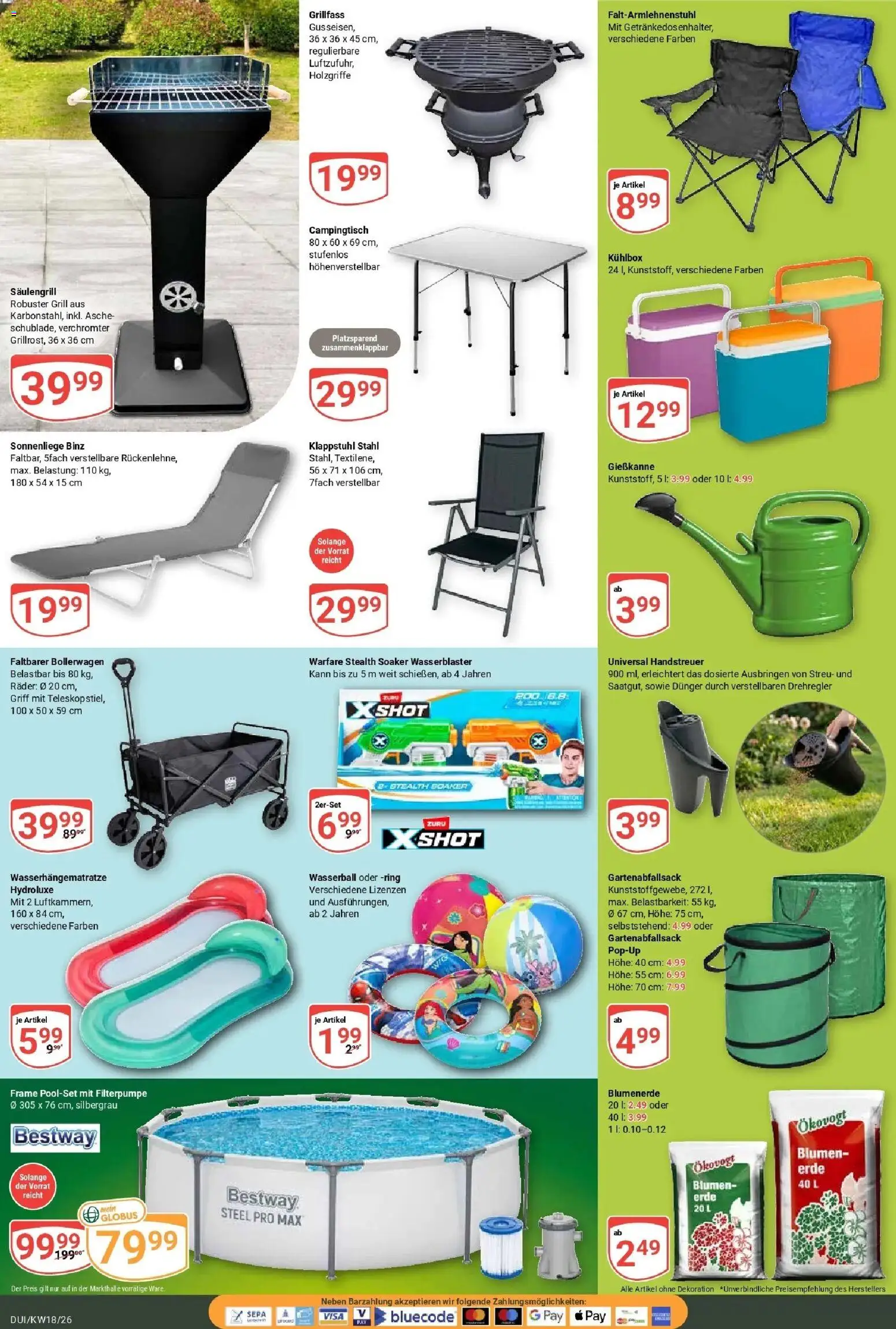 Globus Prospekt Duisburg	 – gültig ab 27.04.2026 | Seite: 23 | Produkte: Grill, Blumen, Blumenerde