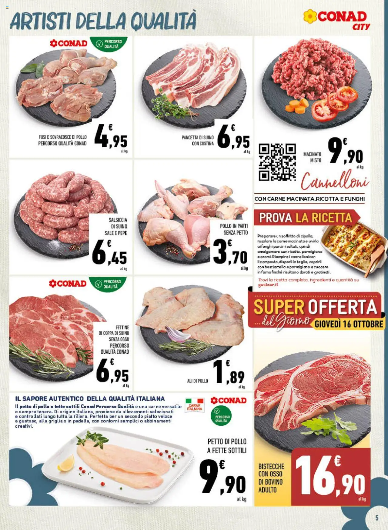 Volantino Conad del 09.10.2025 | Pagina: 5 | Prodotti: Sale, Suino, Funghi, Griglia