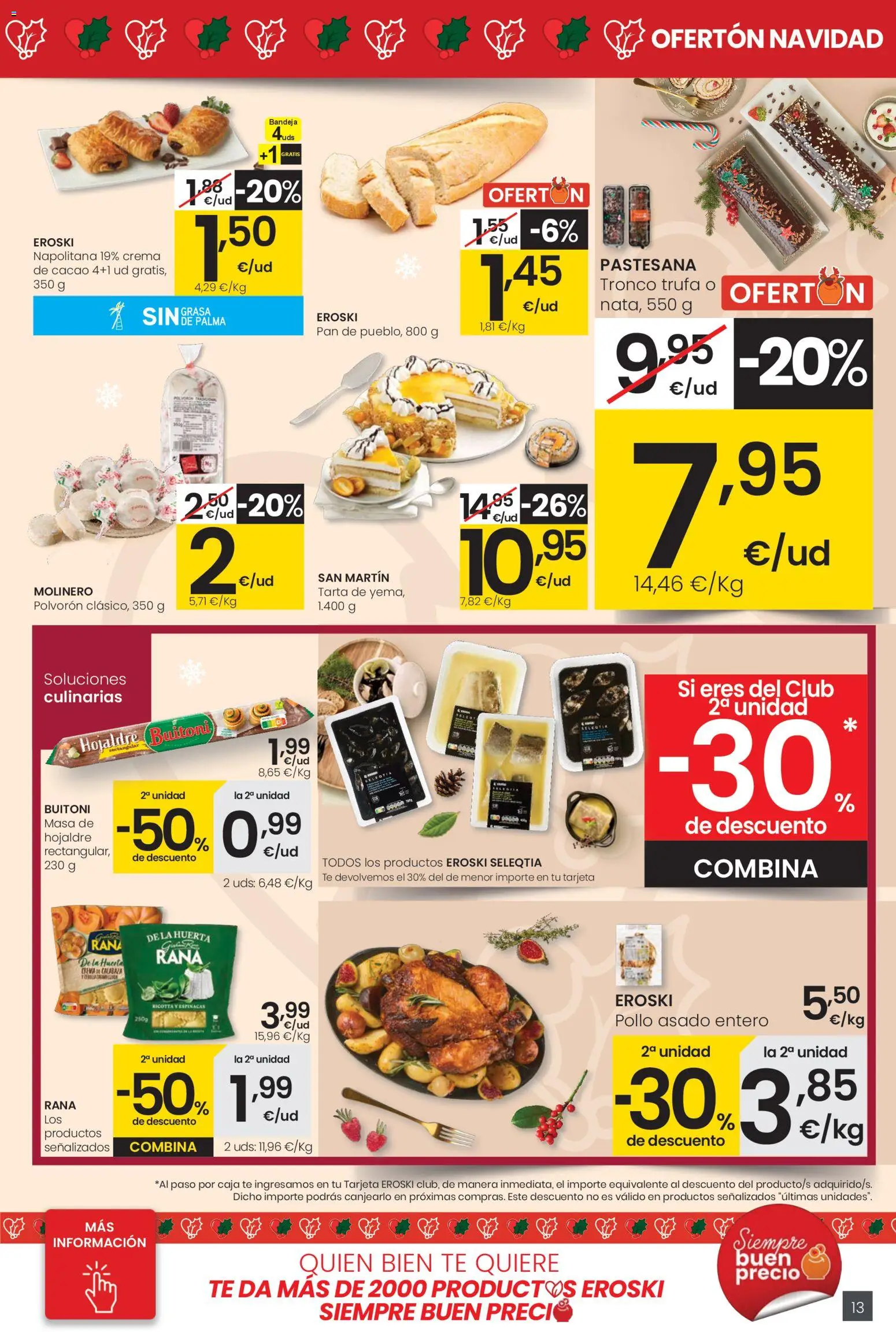 Eroski - Navidad │ válido desde el 18.12.2025 | Página: 13 | Productos: Crema de cacao, Πορσελάνη, Té, Bandeja