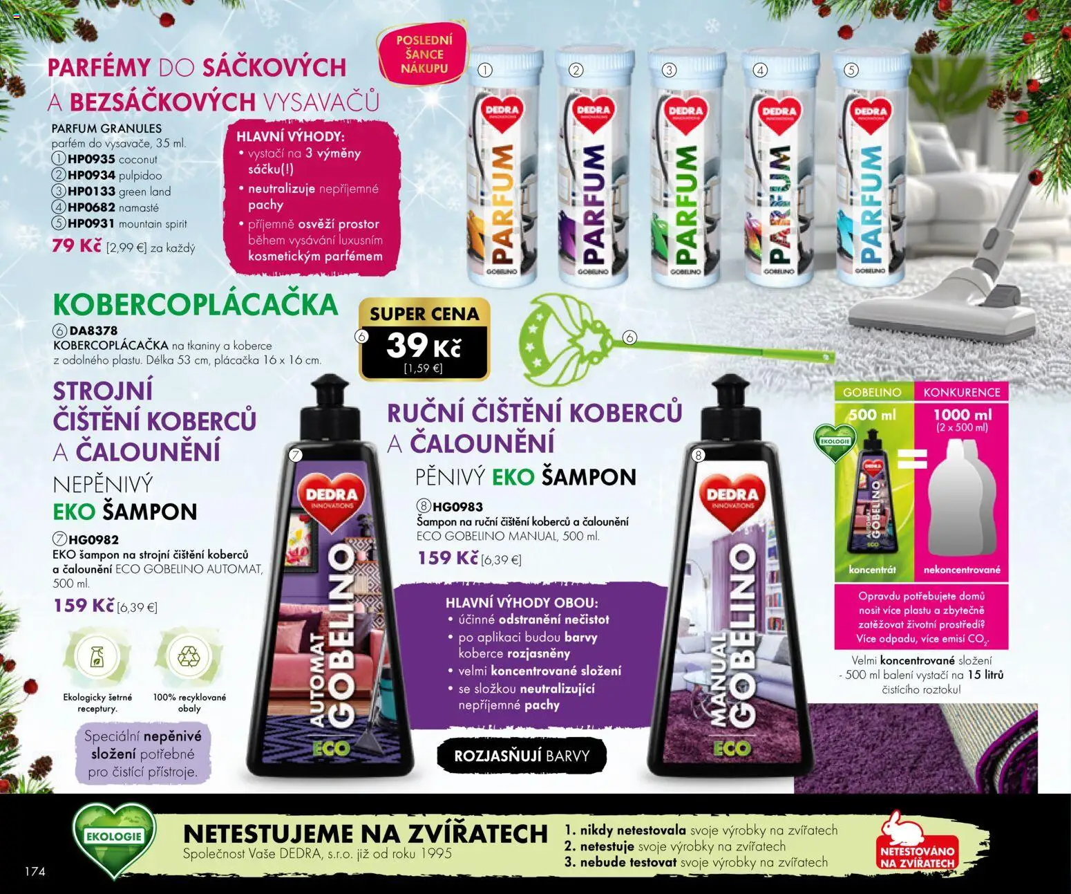 Nové Dedra akcie – leták je platný od 01.11.2025 | Strana: 74 | Produkty: Parfém, Šampón, Koberce