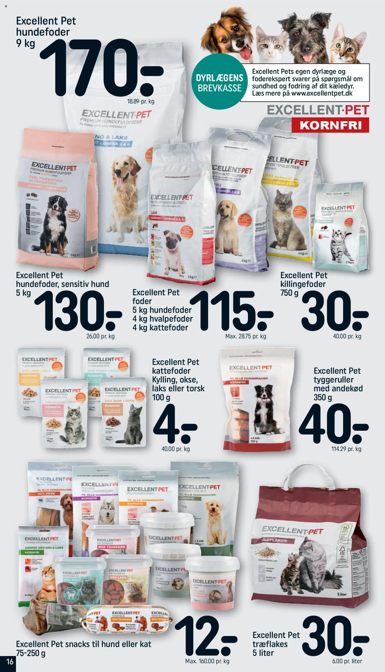 Rema 1000 tilbudsavis – gyldig fra 22.02.2026 | Side: 16 | Produkter: Hundefoder, Kattefoder, Torsk