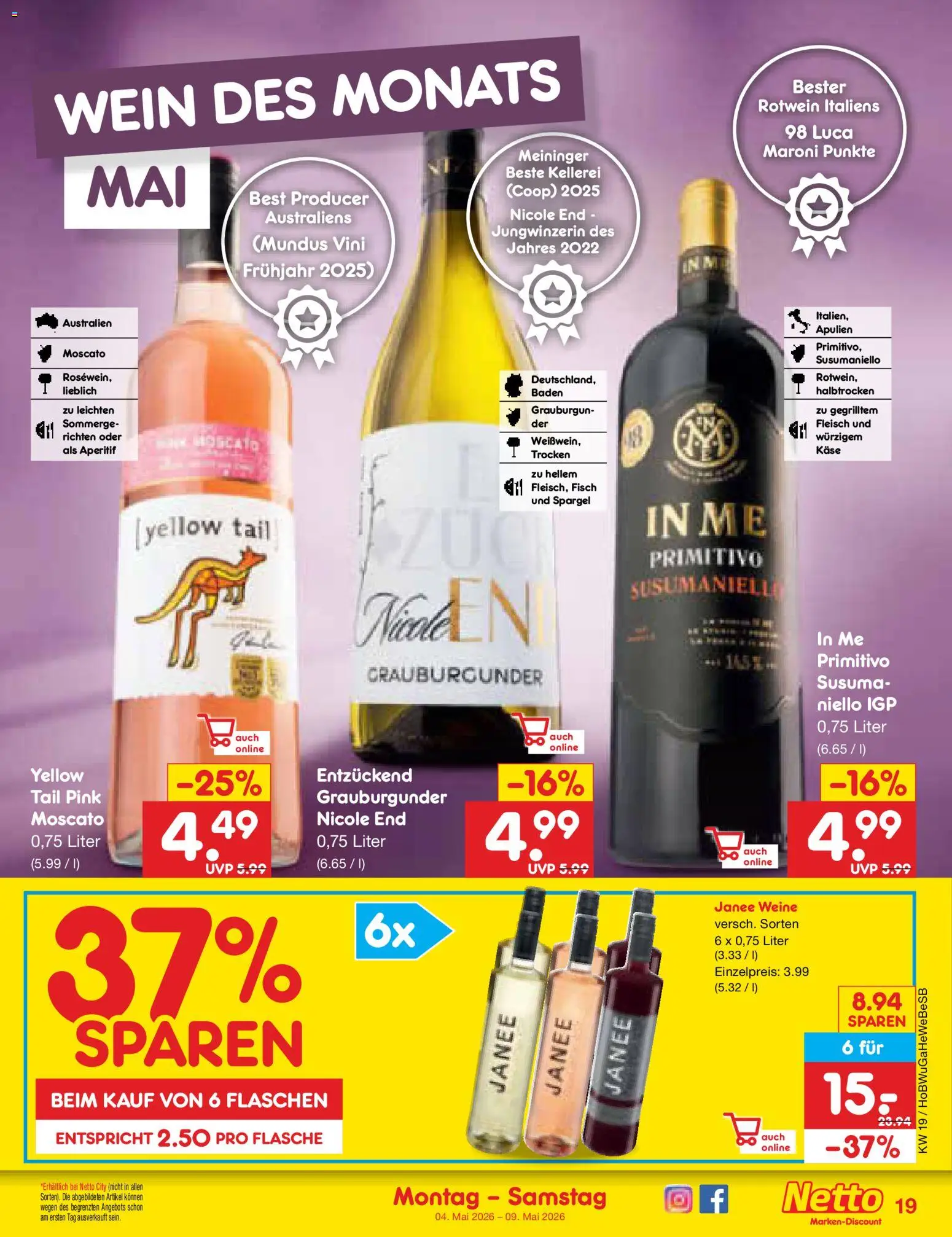 Netto Marken-Discount Prospekt 	 – gültig ab 04.05.2026 | Seite: 23 | Produkte: Spargel, Fisch, Wein, Fleisch