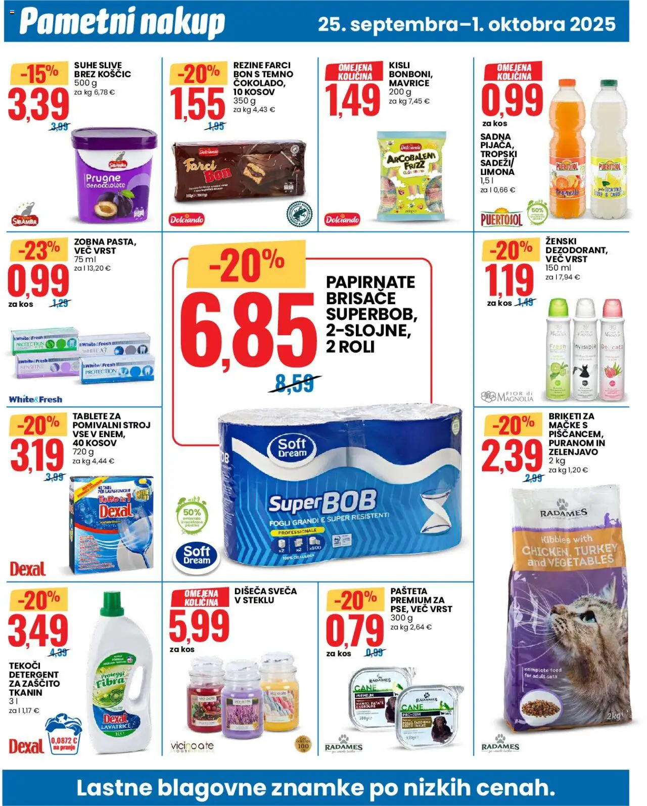 Novi Eurospin katalog ponudbe – veljaven od 25.09.2025 | Stran: 10 | Izdelki: Sveča, Kos, Suhe slive, Detergent