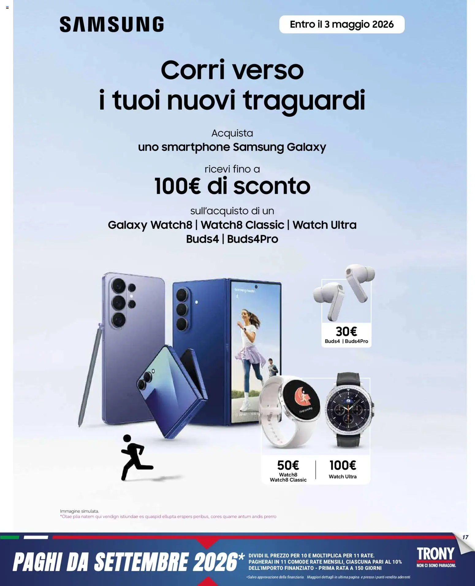 Volantino Trony del 02.04.2026 | Pagina: 17 | Prodotti: Smartphone samsung, Samsung Galaxy, Smartphone, Samsung