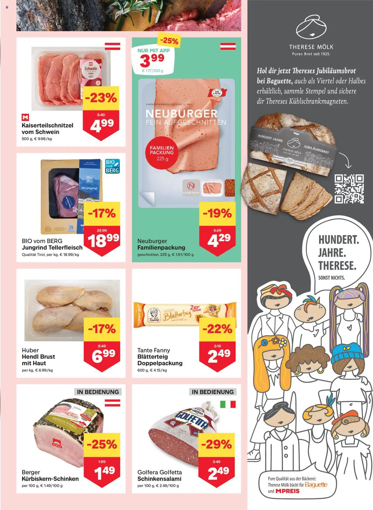 MPREIS Absam gültig ab 09.10.2025 | Seite: 3 | Produkte: Jääkaappipakastin, Bäckerei, Brot