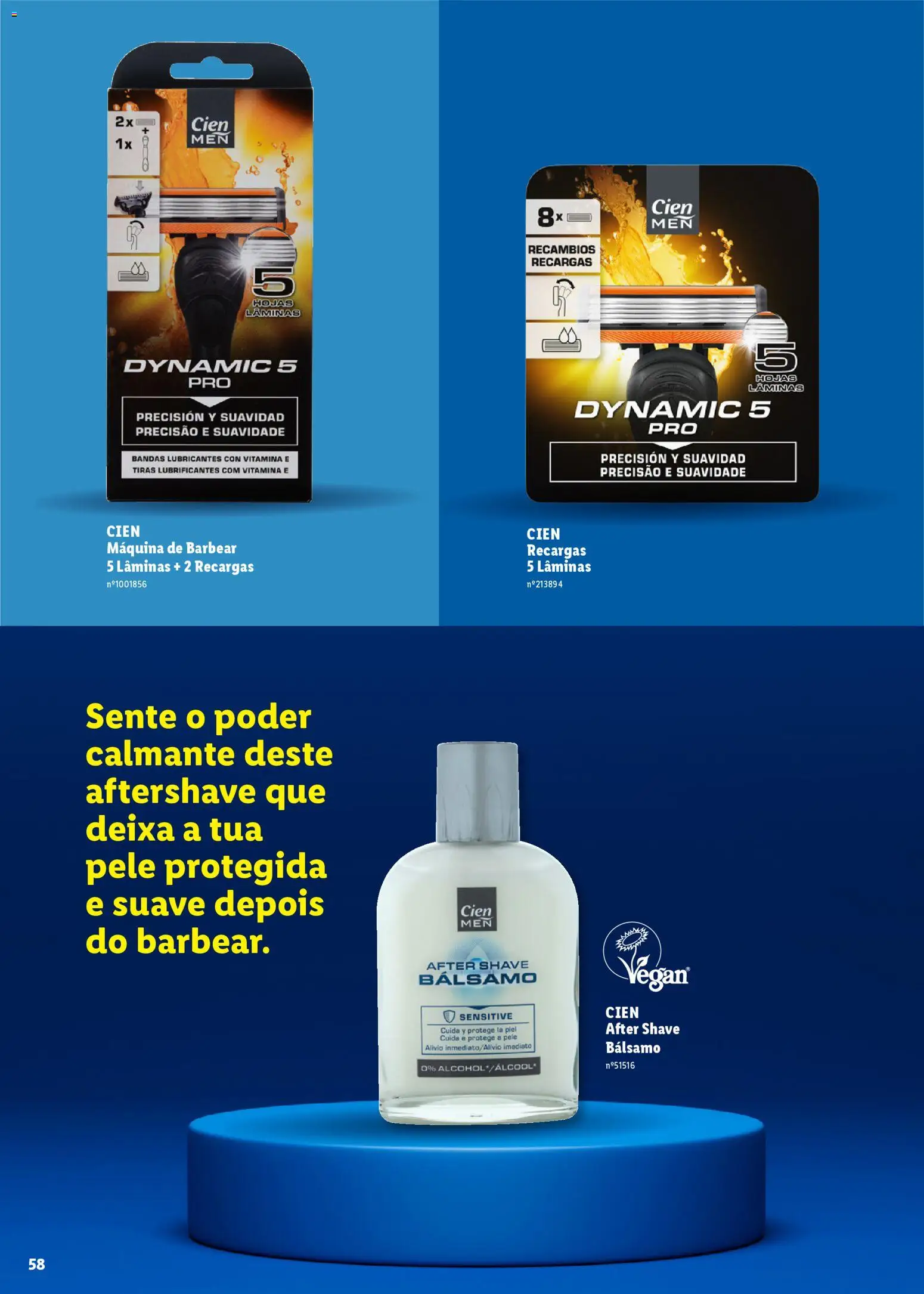 Lidl Beleza Inteligente │ válido de 16.03.2026 | Página: 58 | Produtos: Máquina de barbear, Aftershave