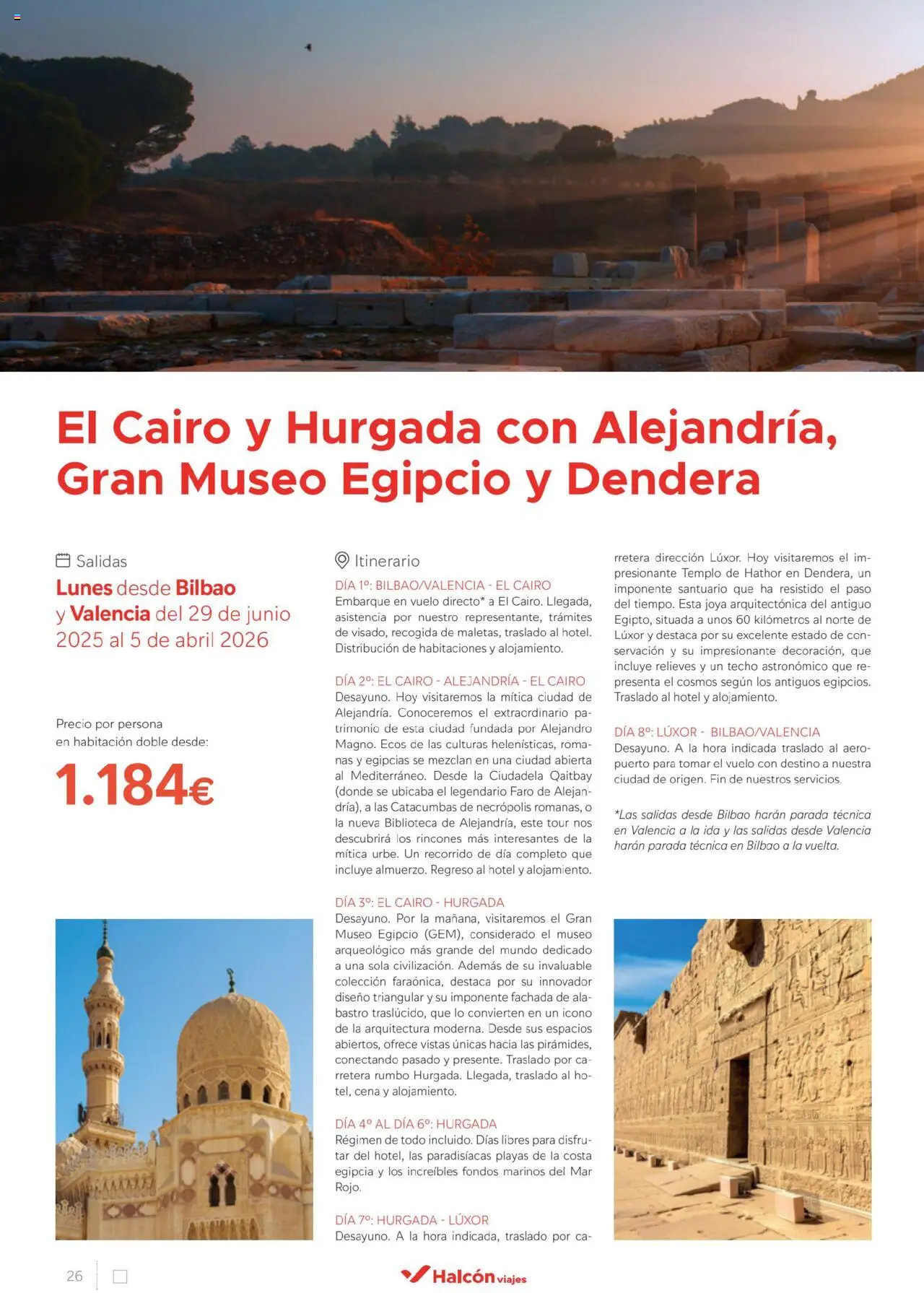 Halcón Viajes Egipto │ válido desde el 01.07.2025 | Página: 26 | Productos: Biblioteca